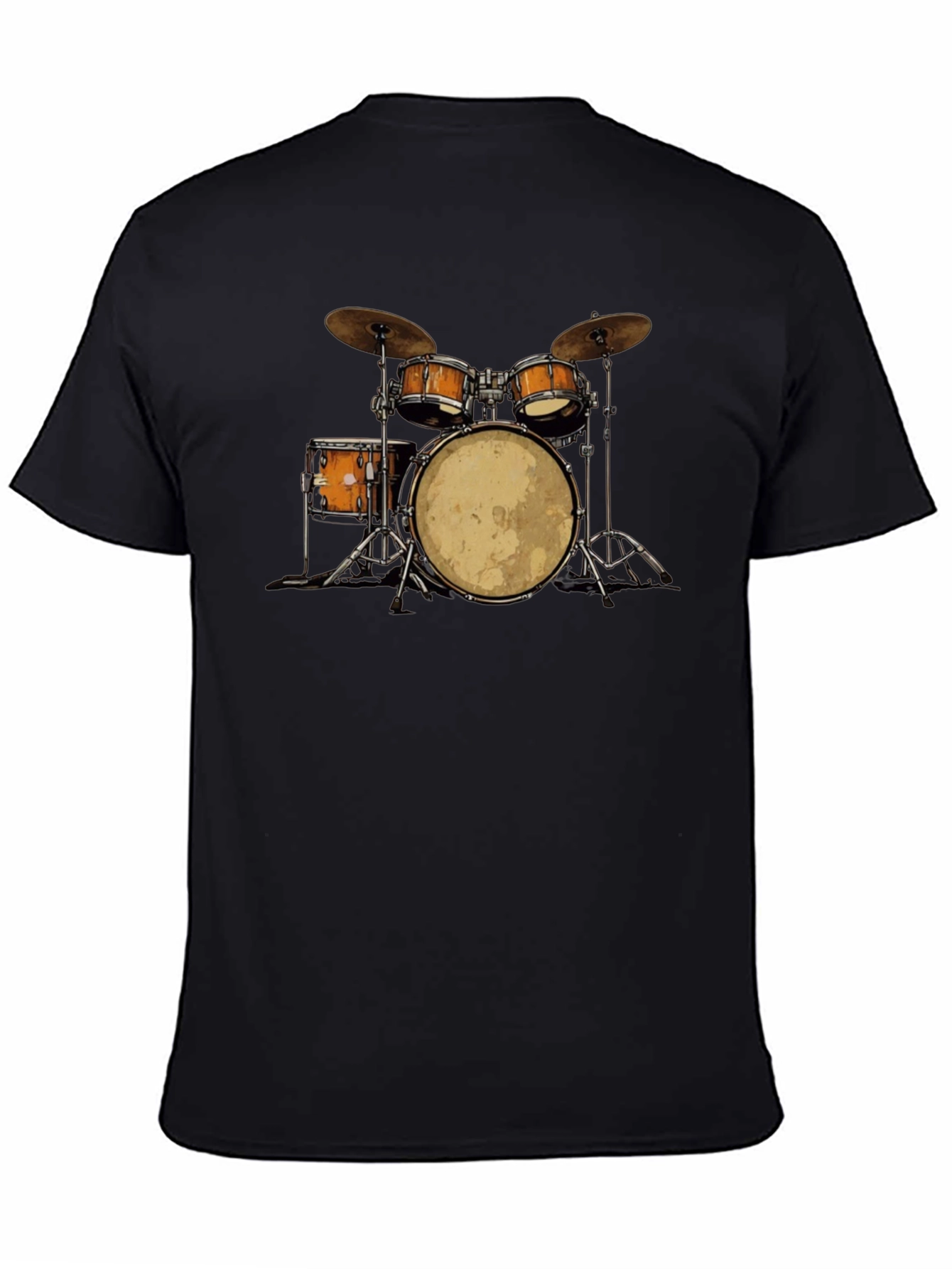 Drum Kit Graphic Tee - Music Lovers T-Shirt