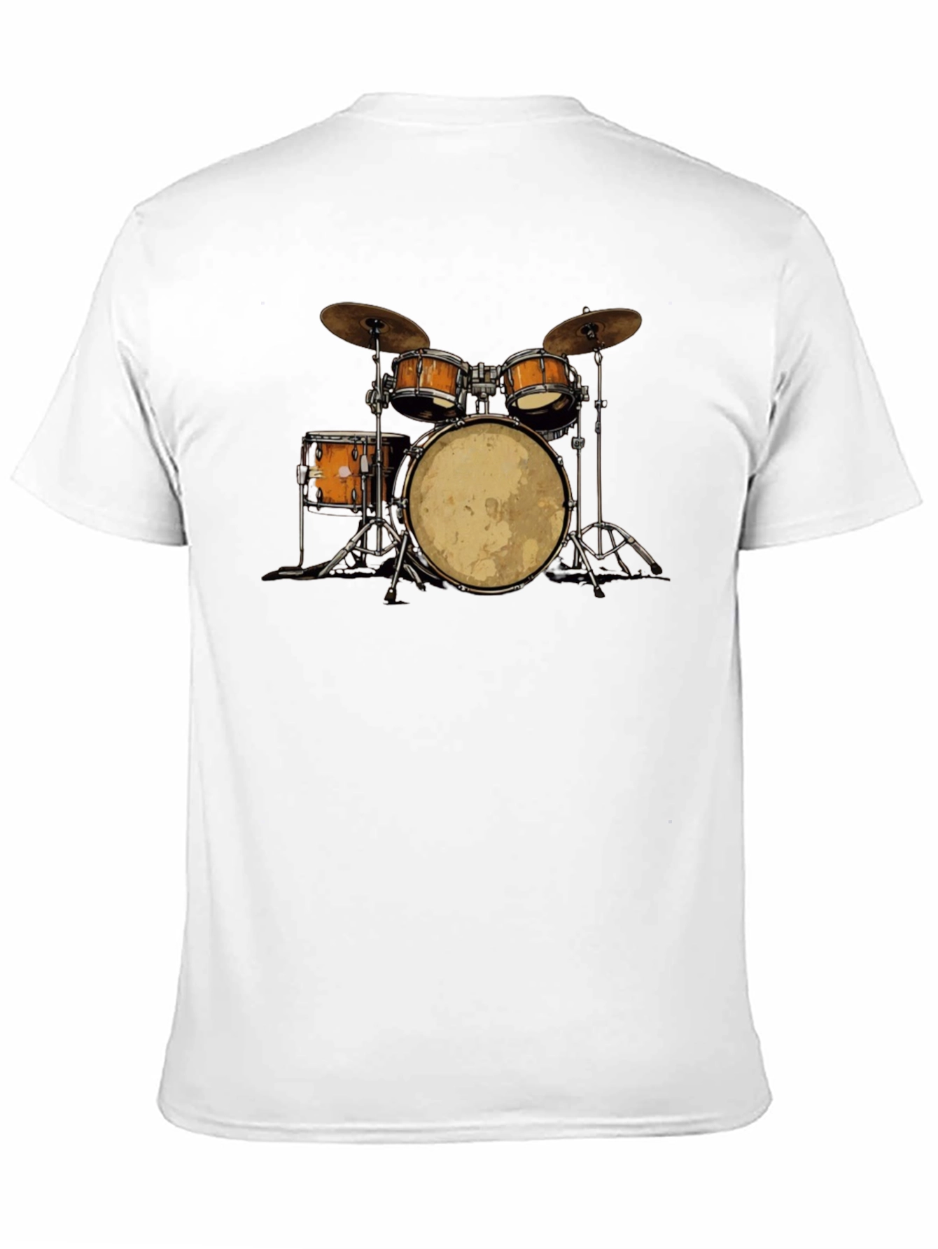 Drum Kit Graphic Tee - Music Lovers T-Shirt