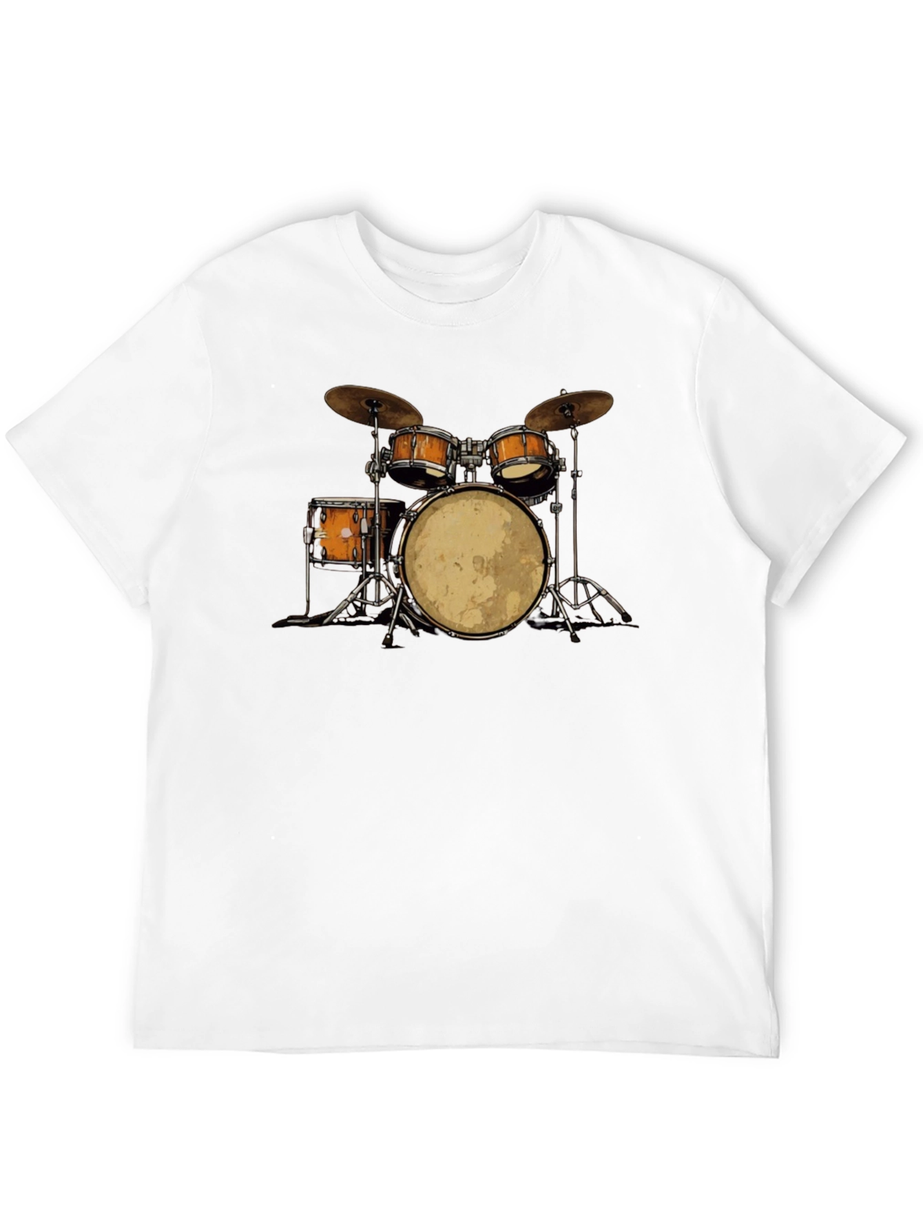Drum Kit Graphic Tee - Music Lovers T-Shirt