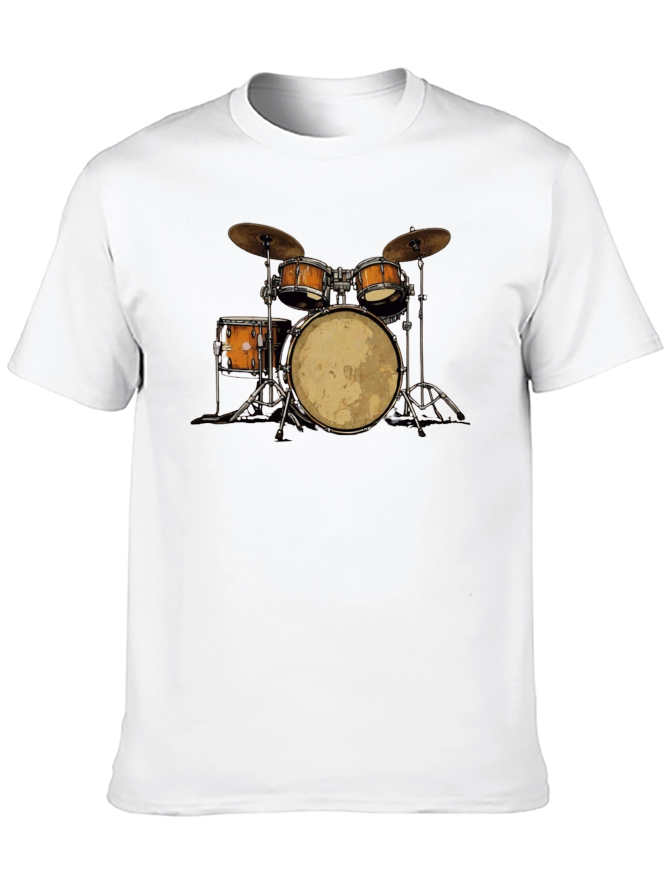 Drum Kit Graphic Tee - Music Lovers T-Shirt