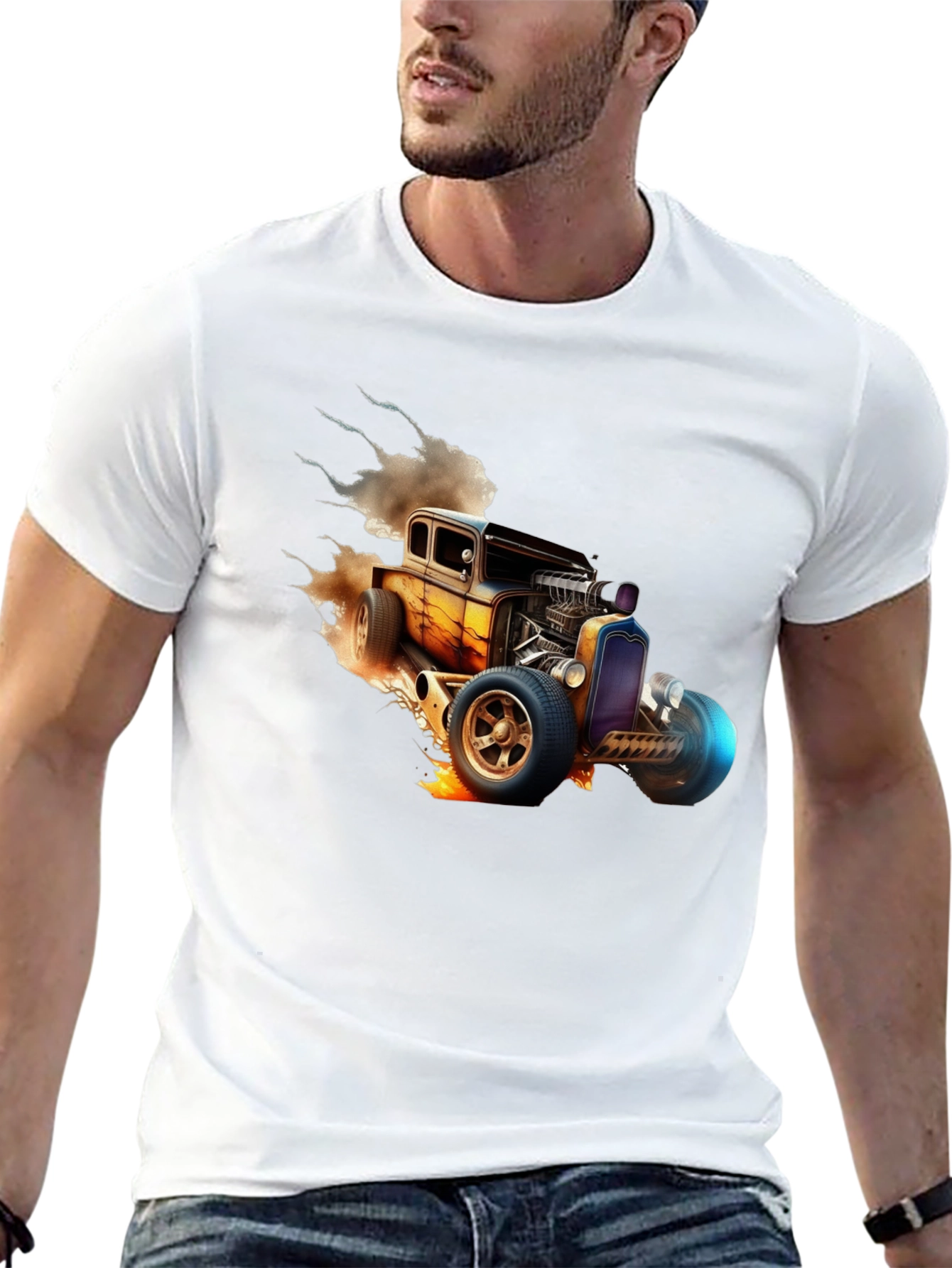 Hot Rod Graphic Tee - Classic Car Design