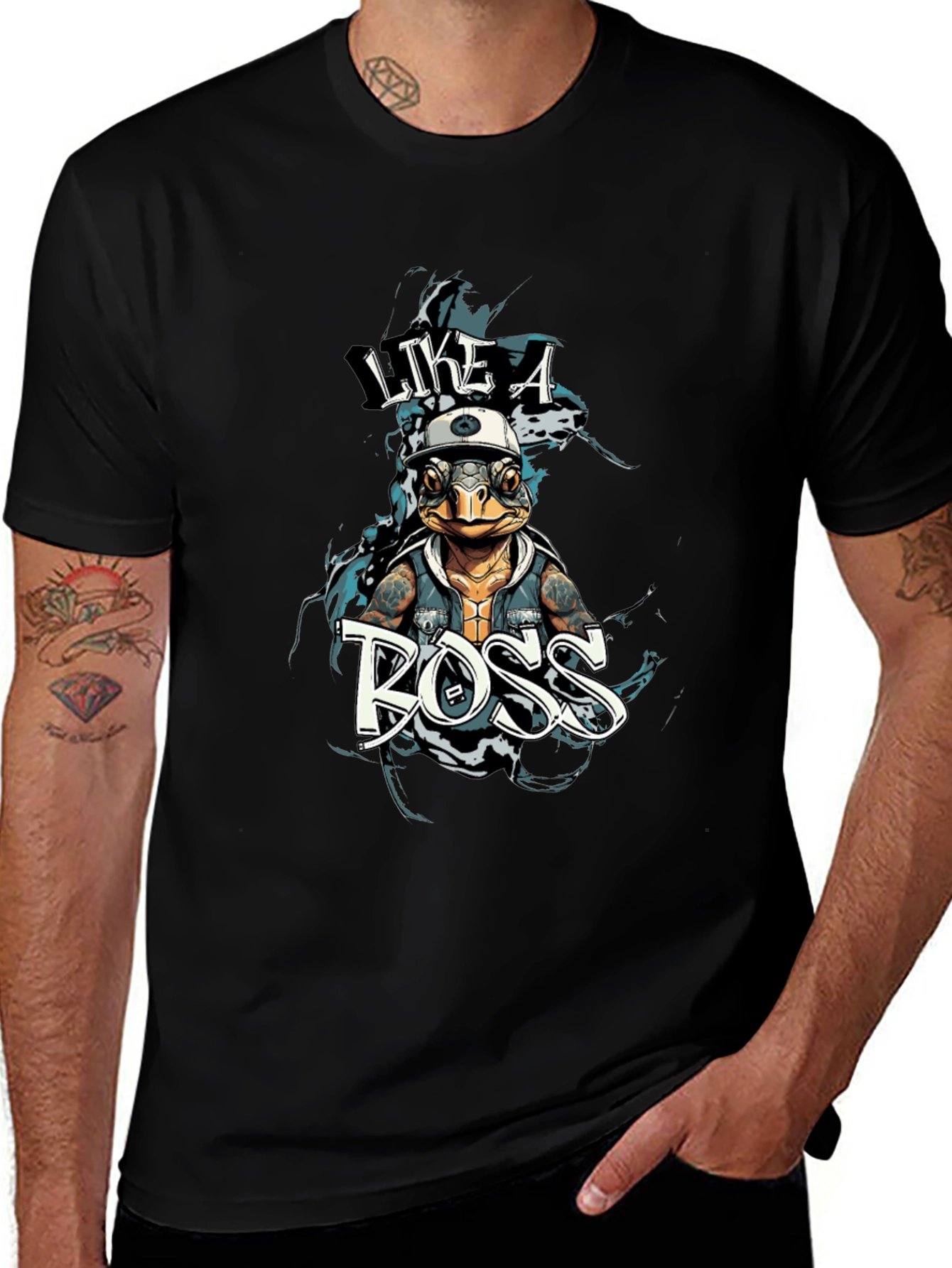 Like a Boss Turtle Graphic T-Shirt - Unisex