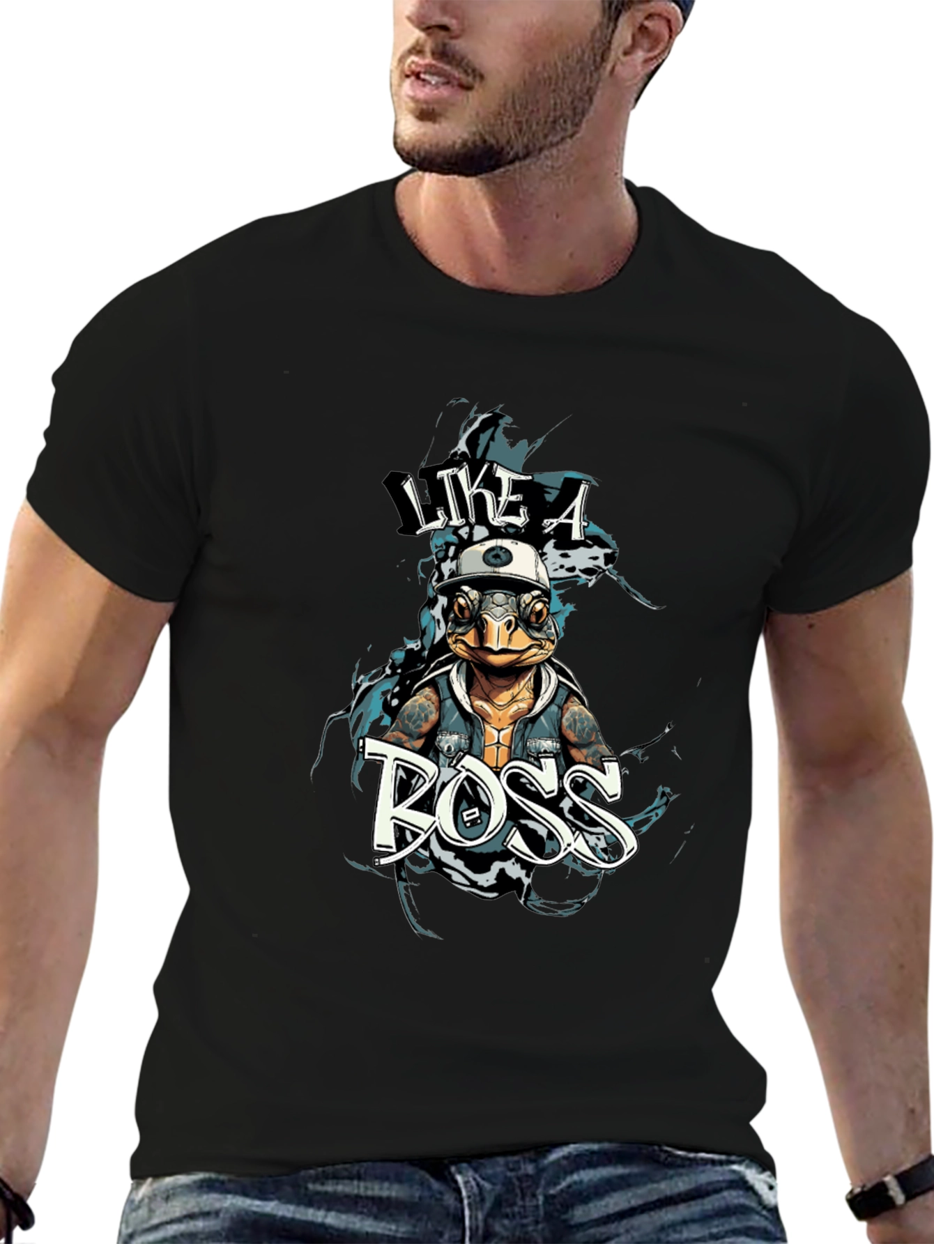 Like a Boss Turtle Graphic T-Shirt - Unisex