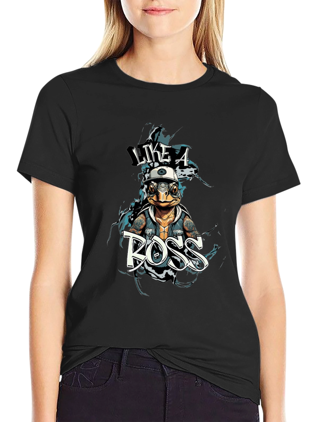 Like a Boss Turtle Graphic T-Shirt - Unisex