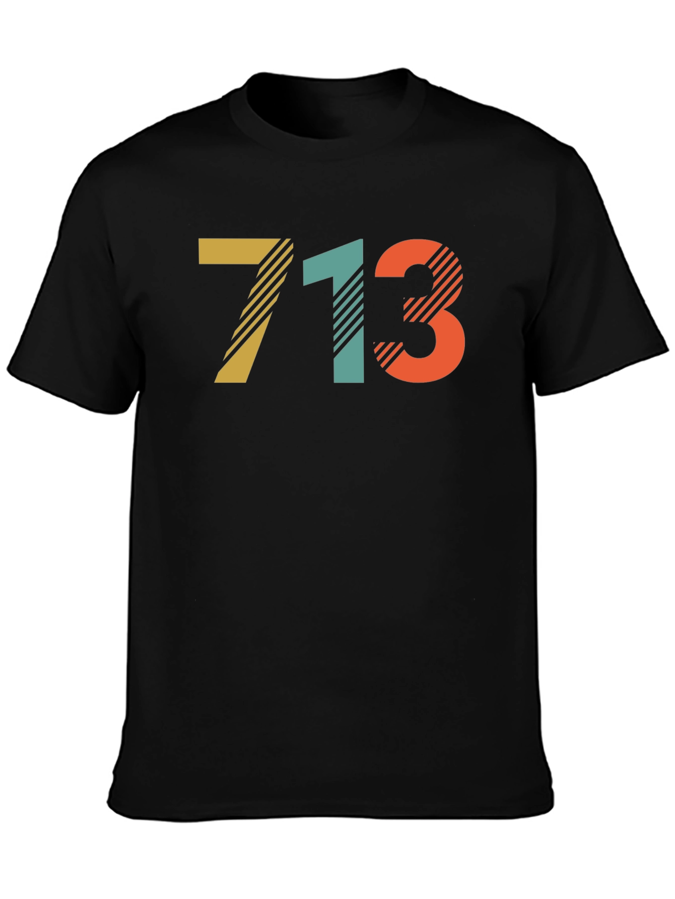 Retro 713 Area Code Graphic T-Shirt