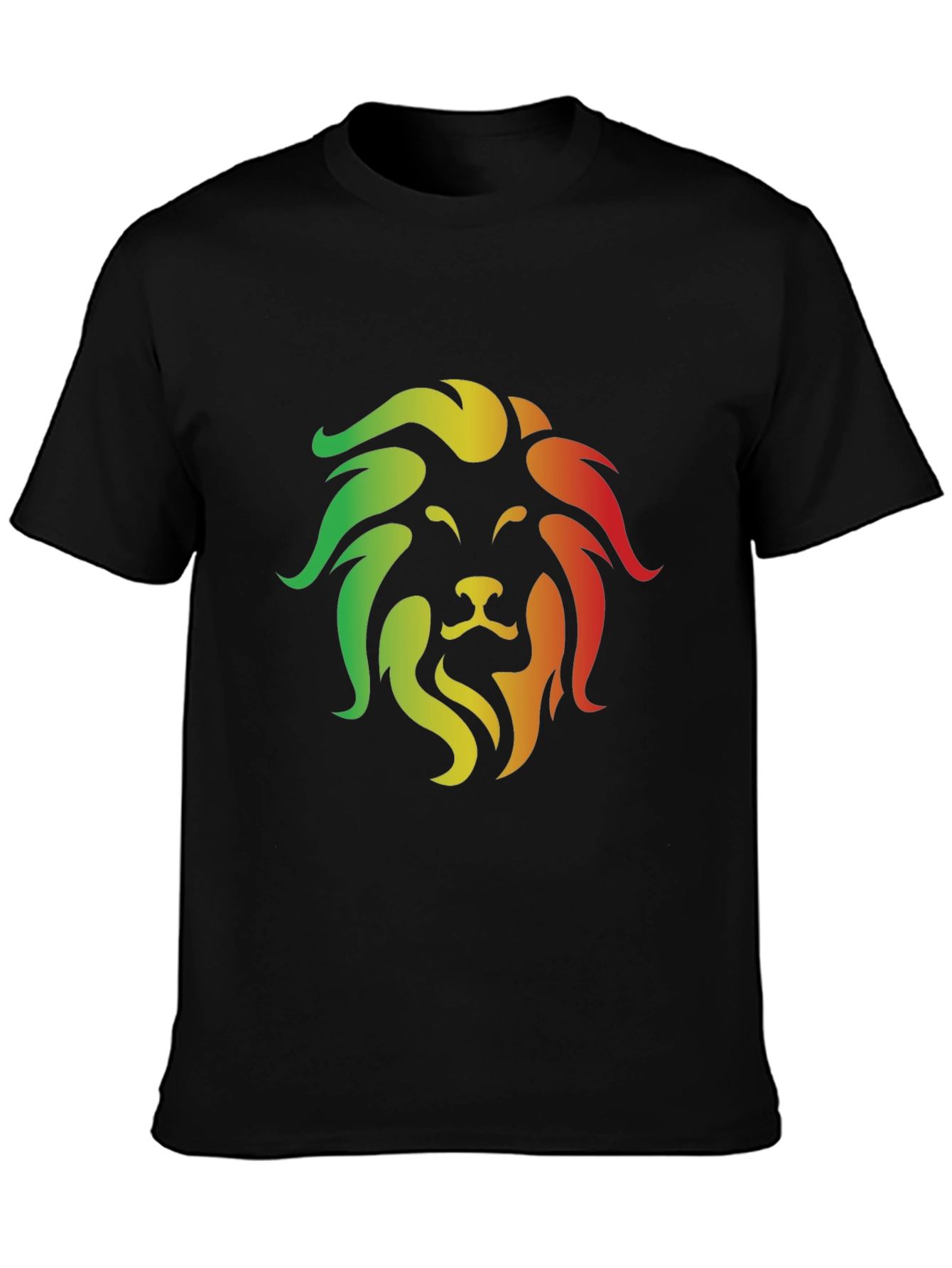 Rasta Lion Graphic Black T-Shirt