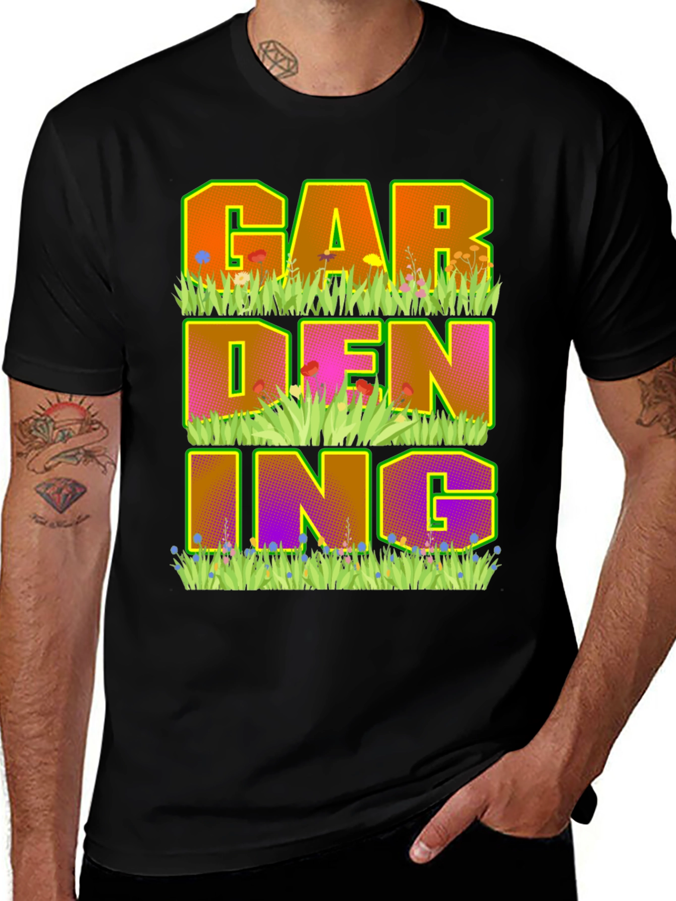 Gardening Graphic Tee - Black