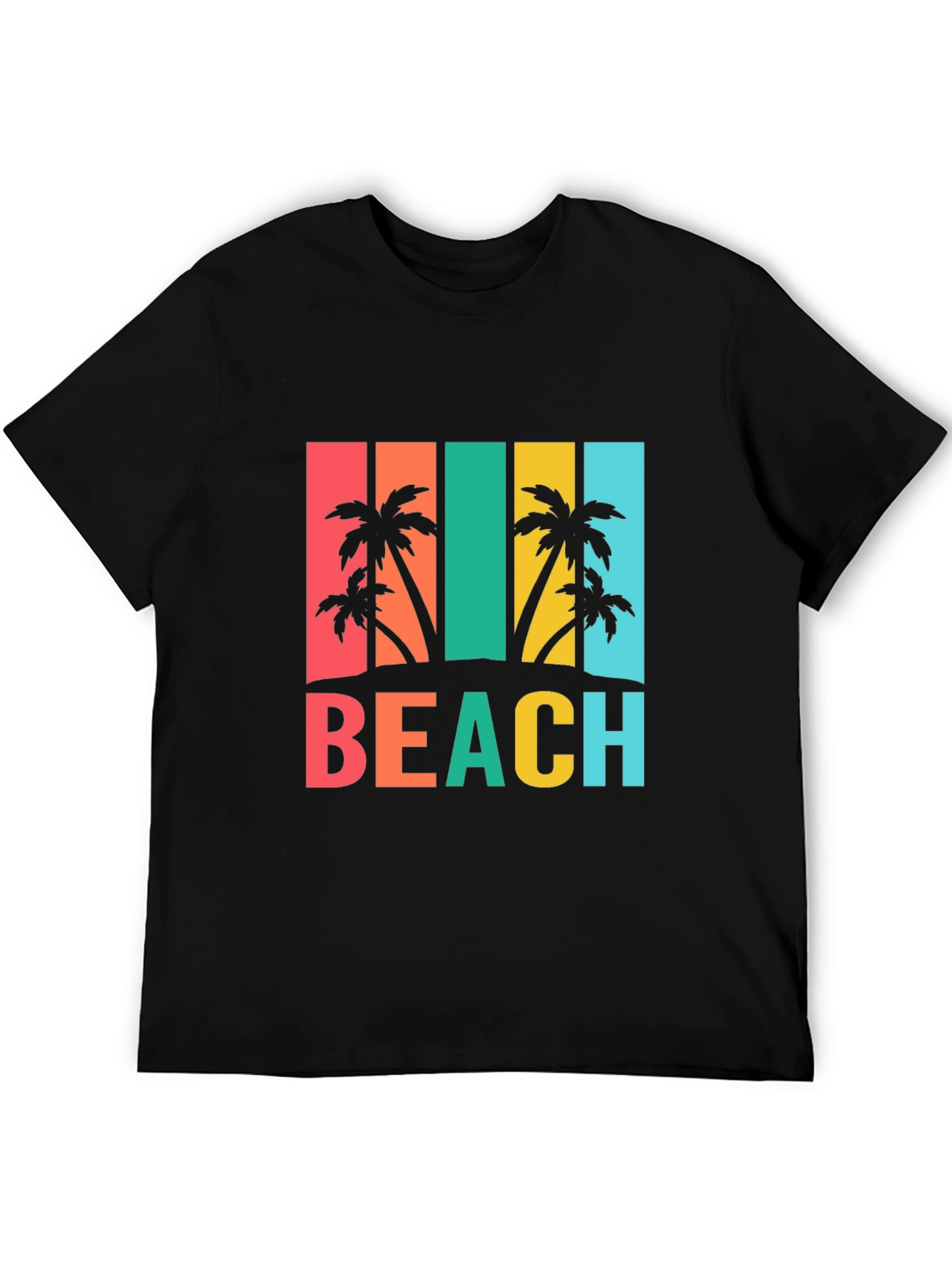 Tropical Beach T-Shirt Palm Tree Graphic Tee