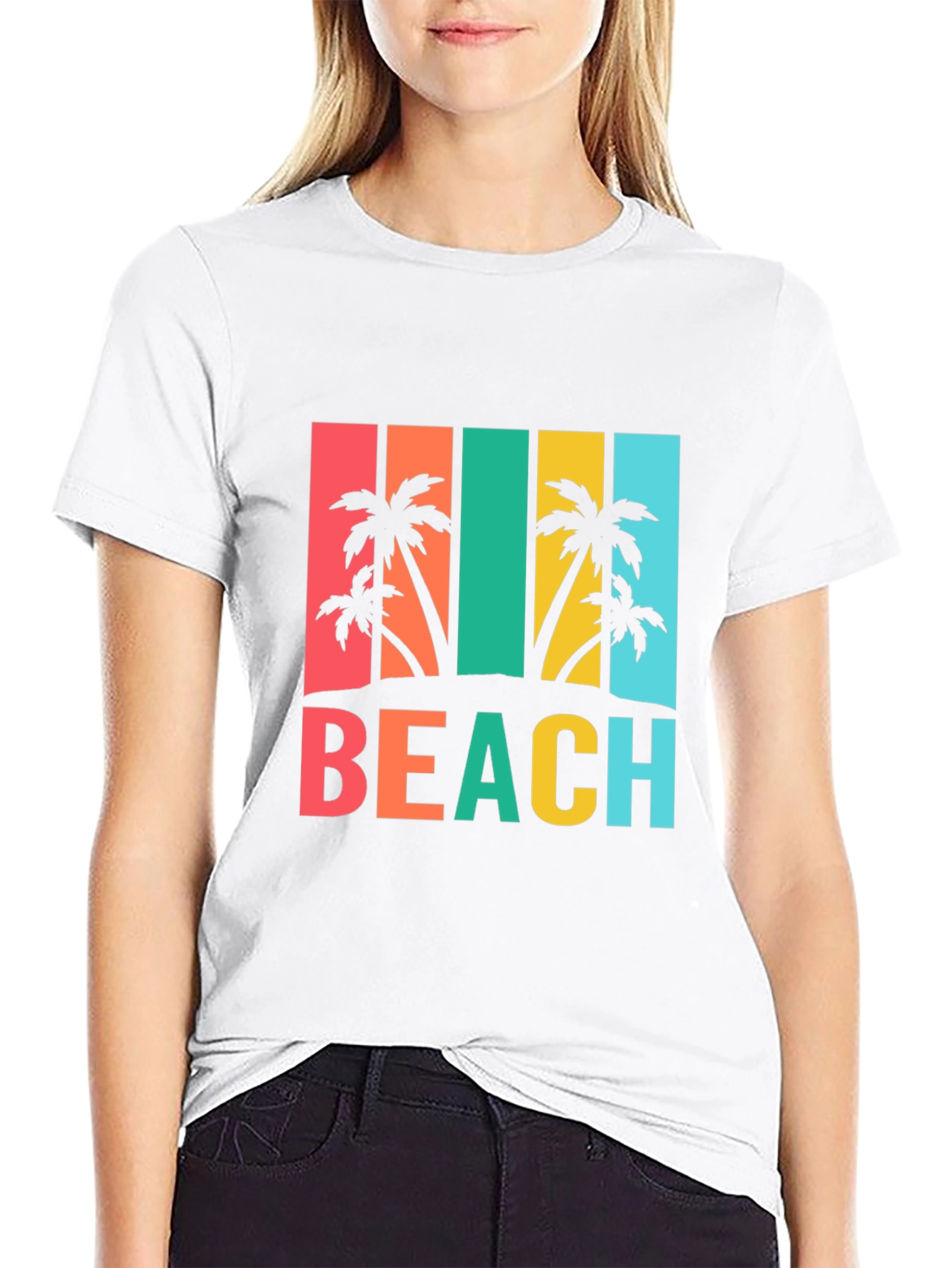 Tropical Beach T-Shirt Palm Tree Graphic Tee
