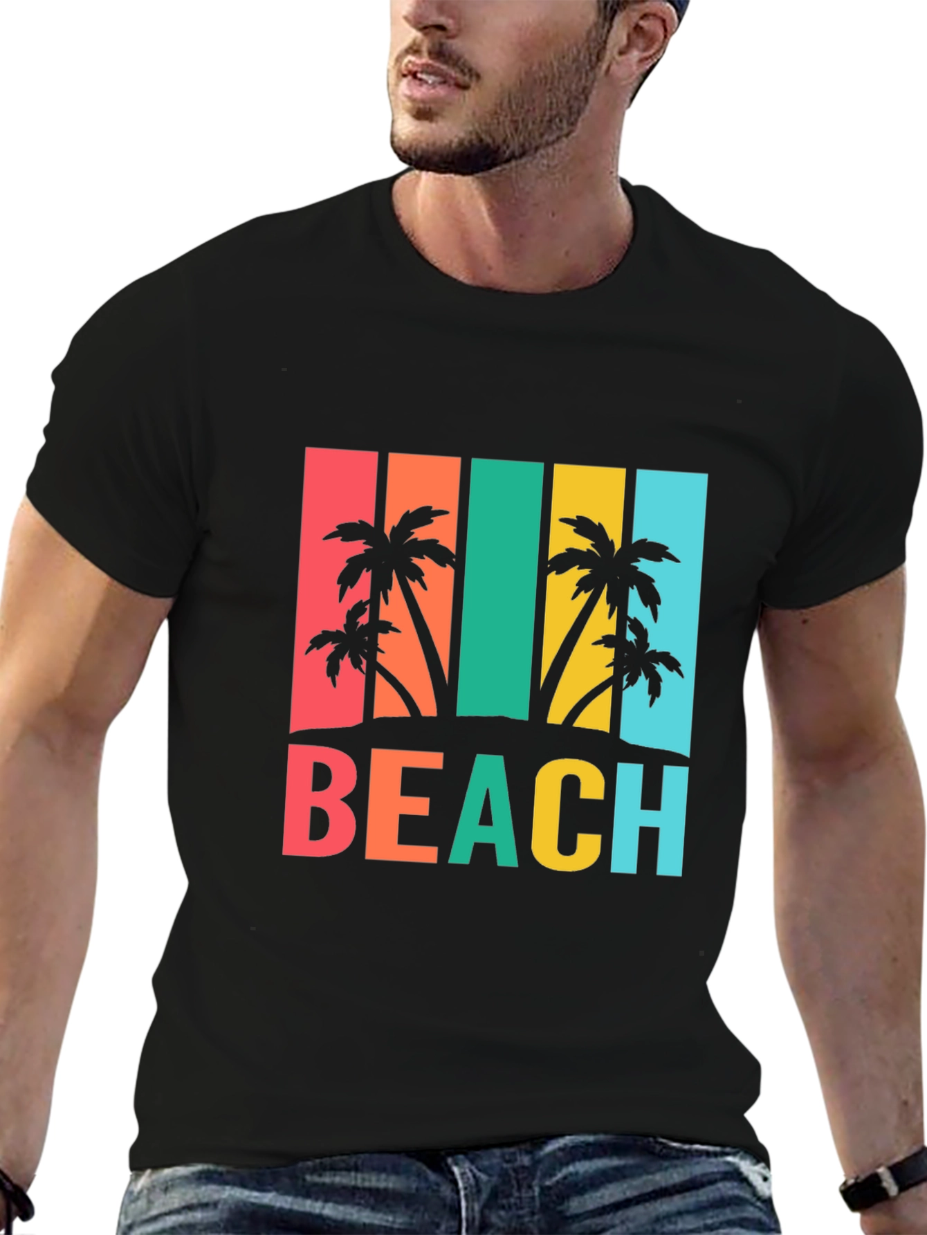 Tropical Beach T-Shirt Palm Tree Graphic Tee