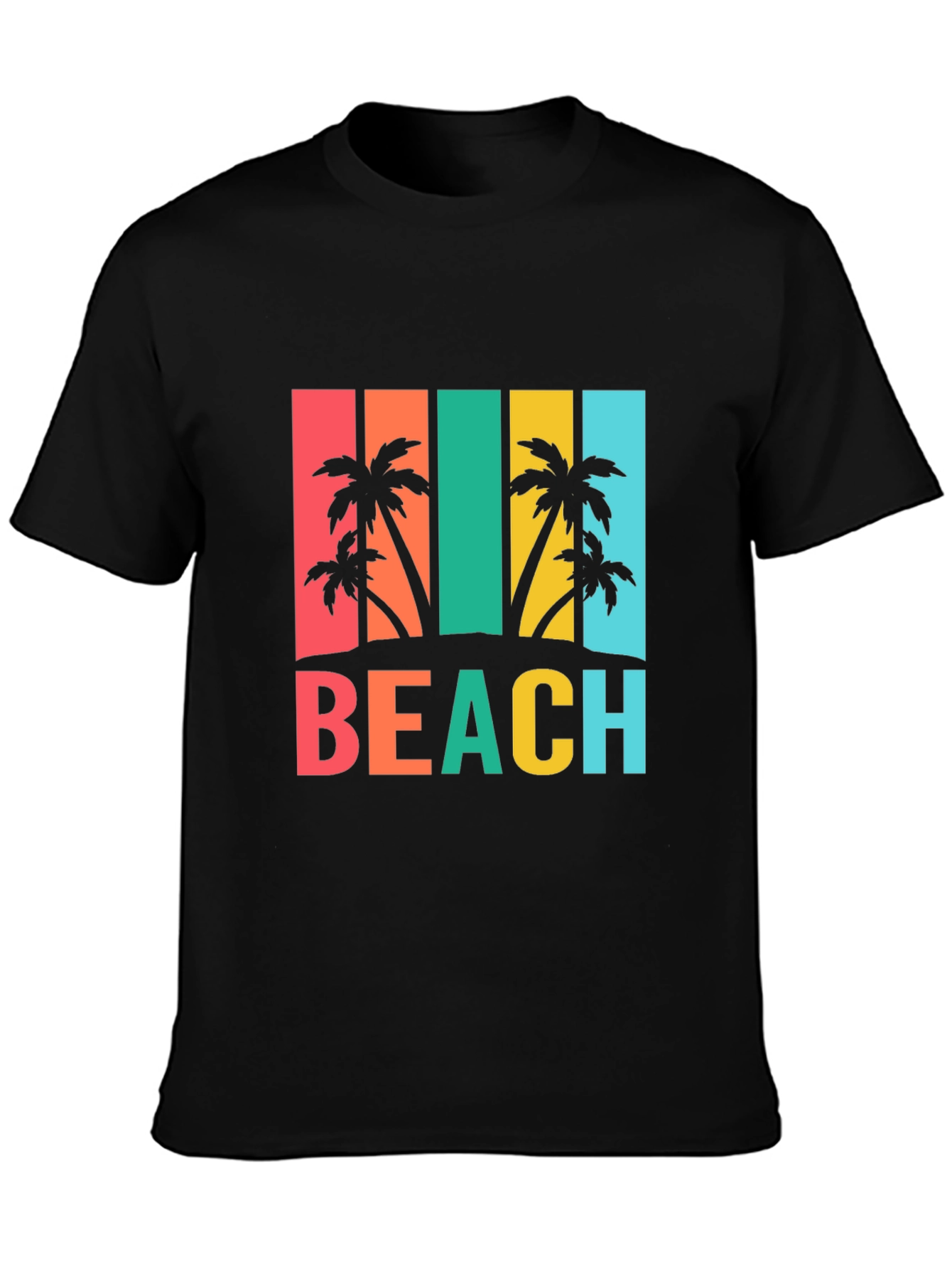 Tropical Beach T-Shirt Palm Tree Graphic Tee