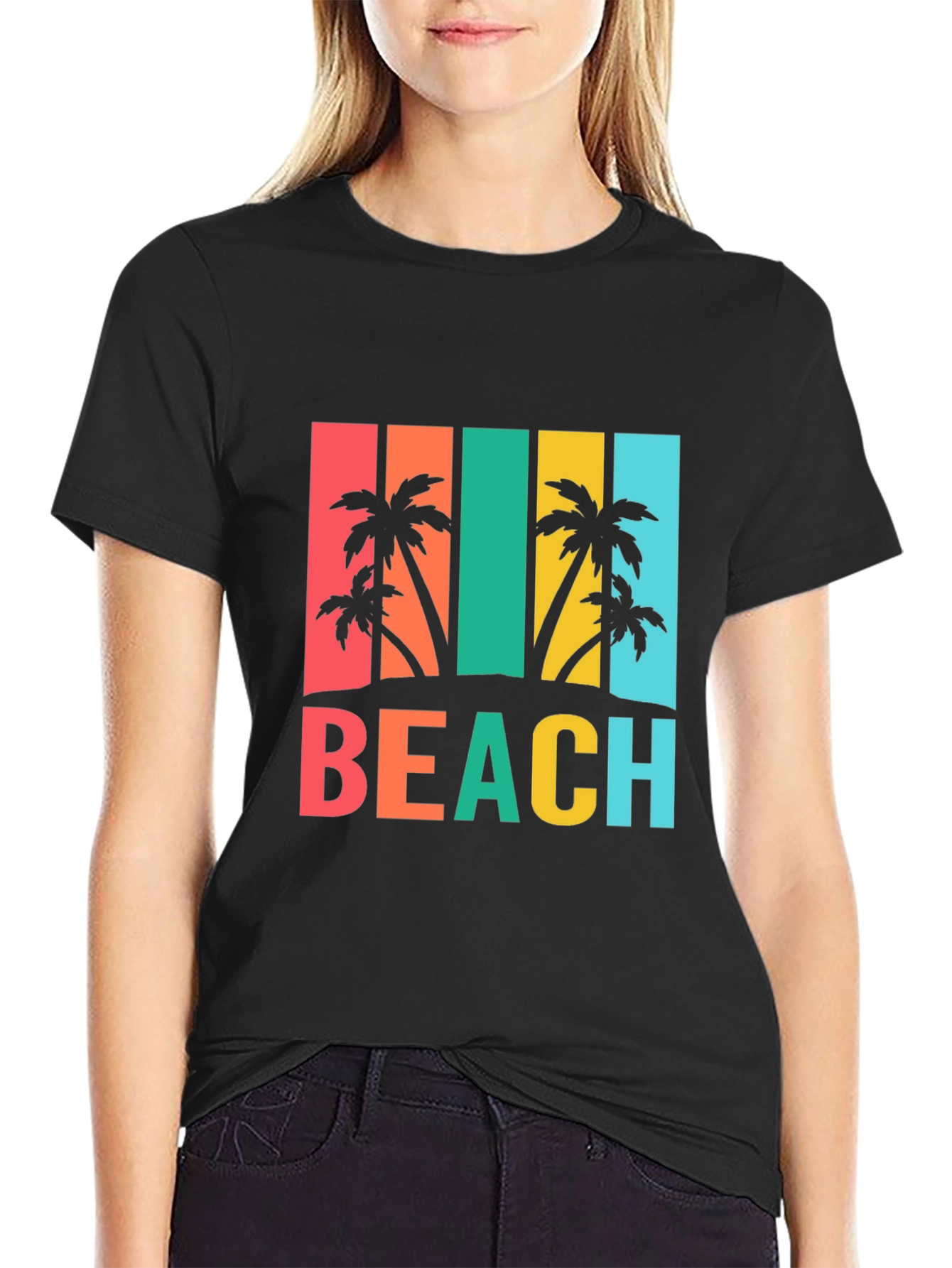Tropical Beach T-Shirt Palm Tree Graphic Tee