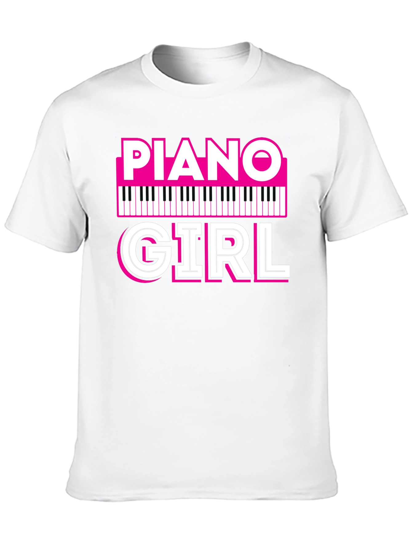 Piano Girl T-Shirt - Music Lover Tee