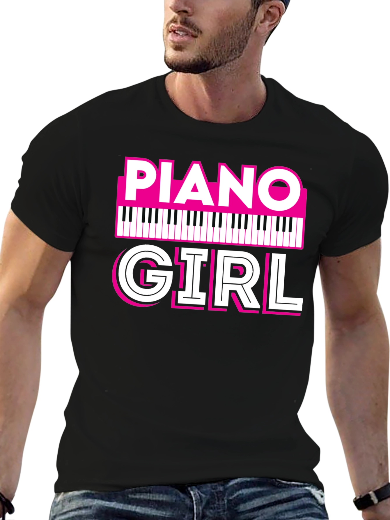 Piano Girl T-Shirt - Music Lover Tee