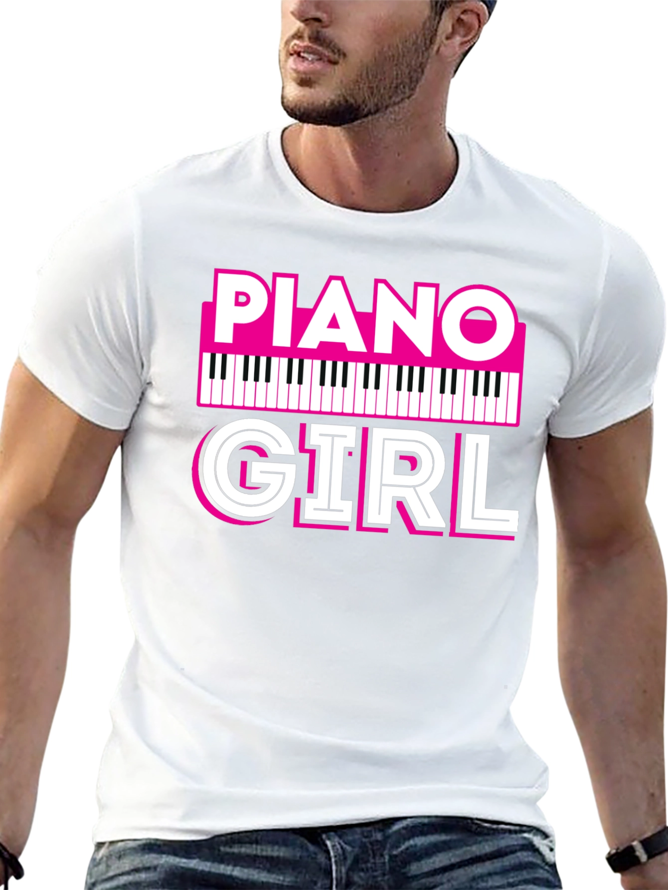 Piano Girl T-Shirt - Music Lover Tee