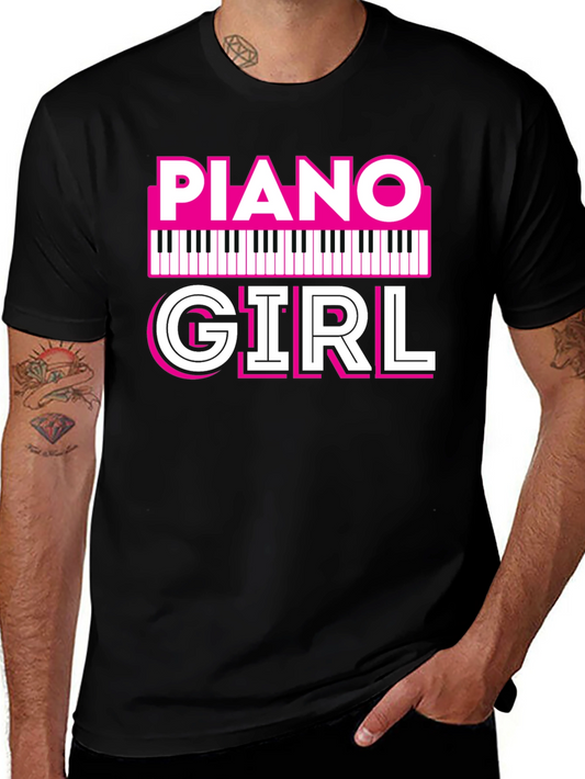 Piano Girl T-Shirt - Music Lover Tee