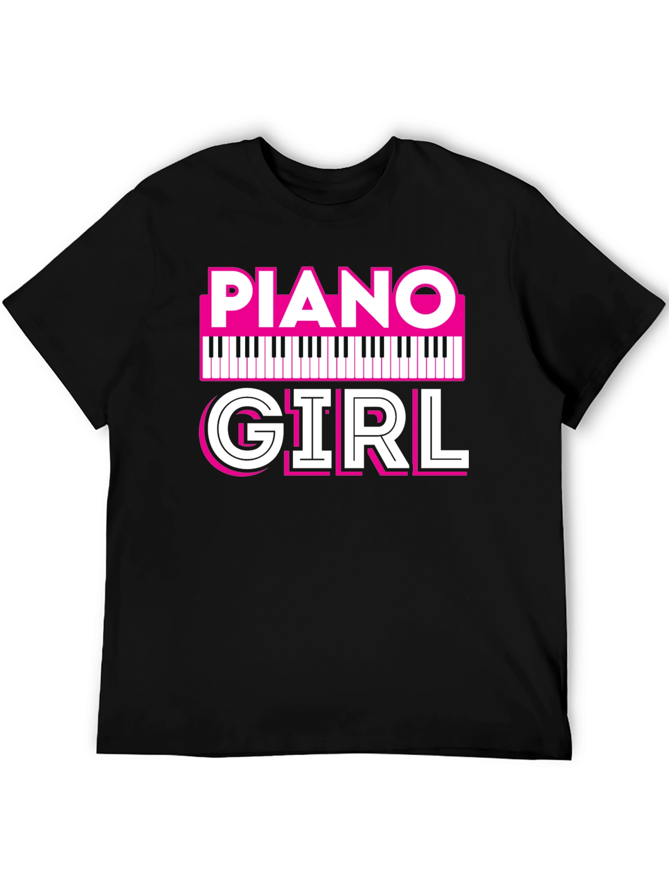 Piano Girl T-Shirt - Music Lover Tee