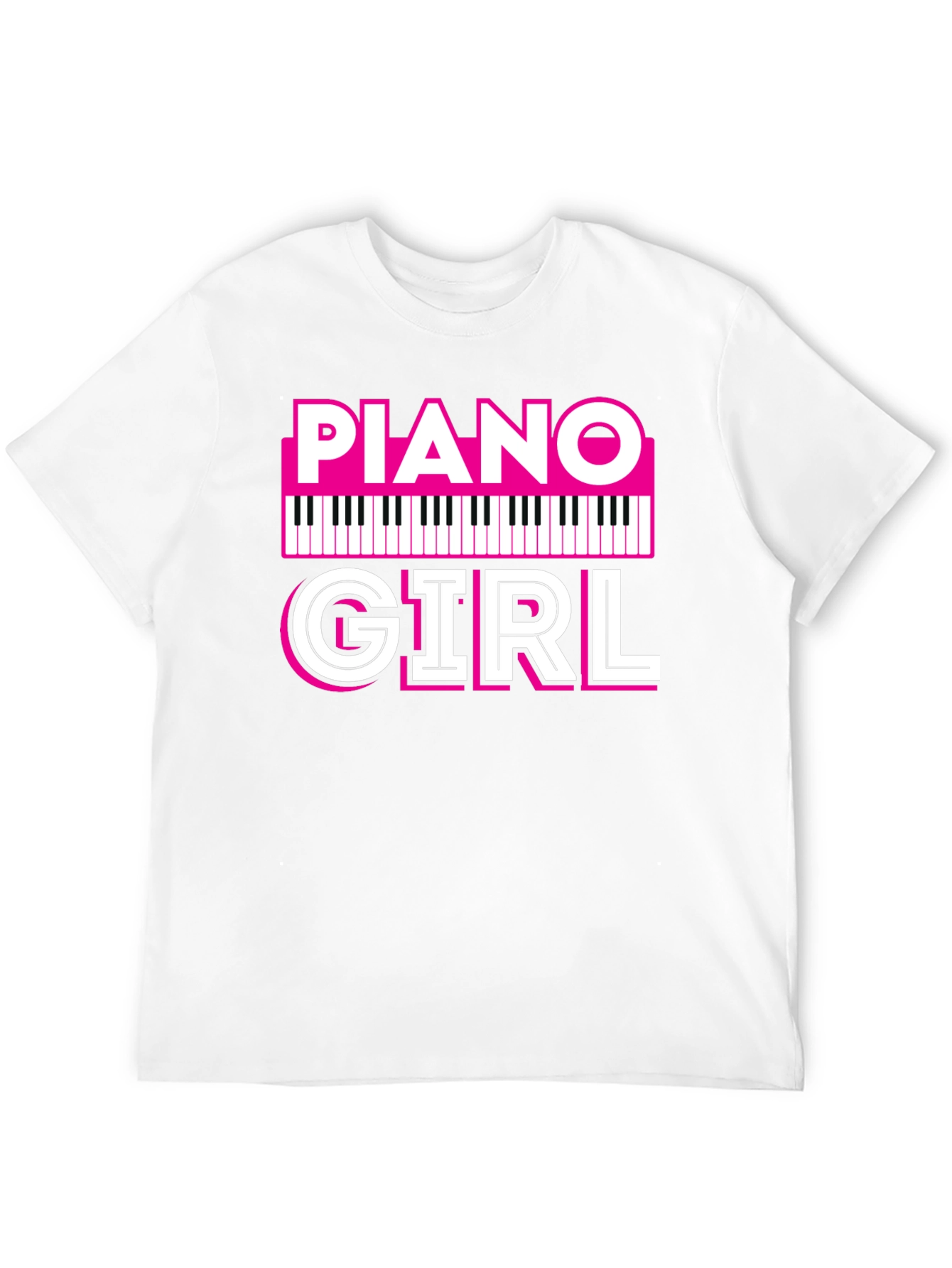 Piano Girl T-Shirt - Music Lover Tee