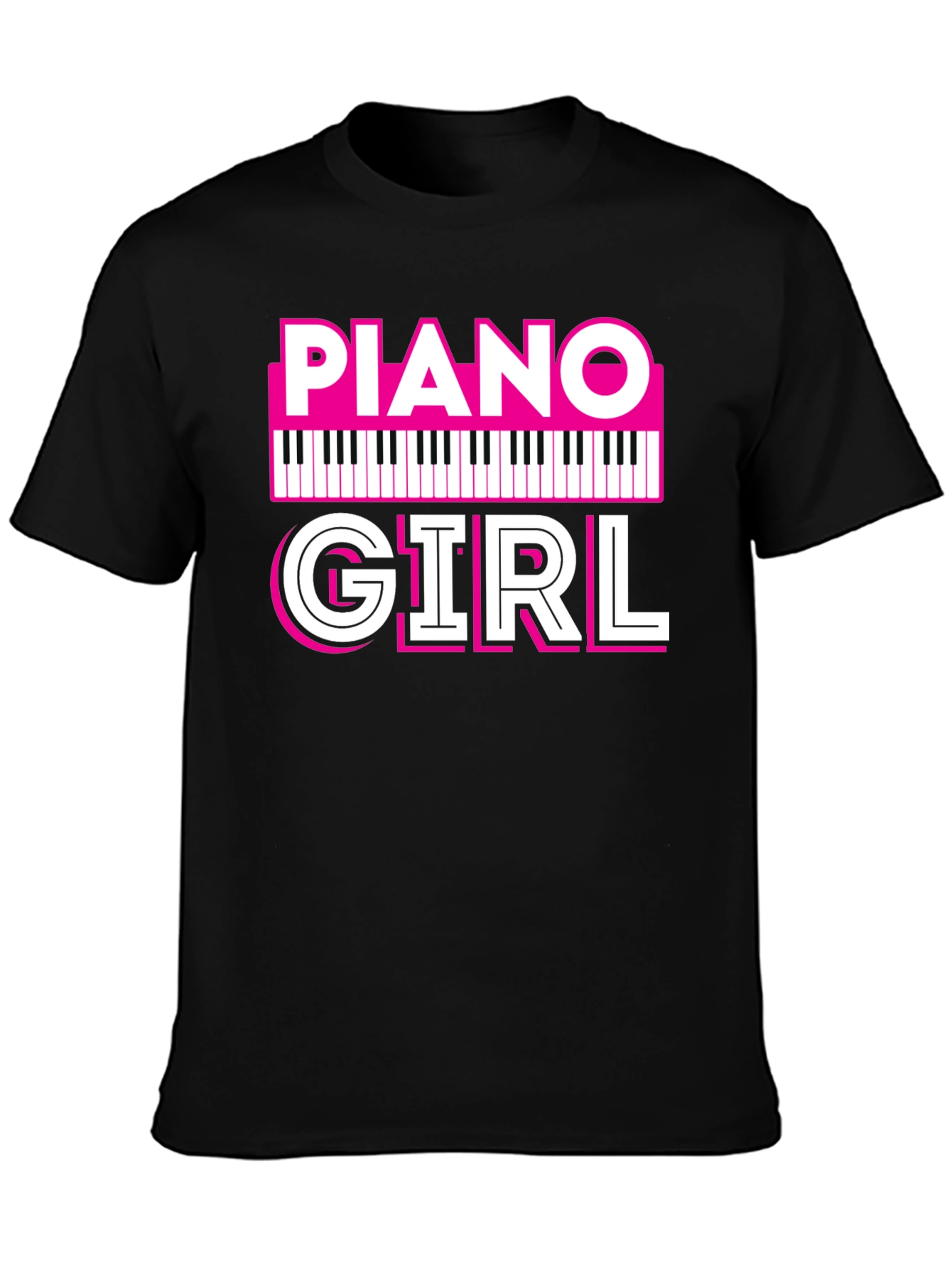 Piano Girl T-Shirt - Music Lover Tee