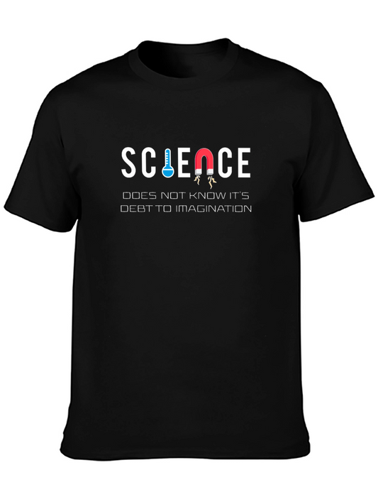 Science Imagination Mens Black Graphic T-Shirt
