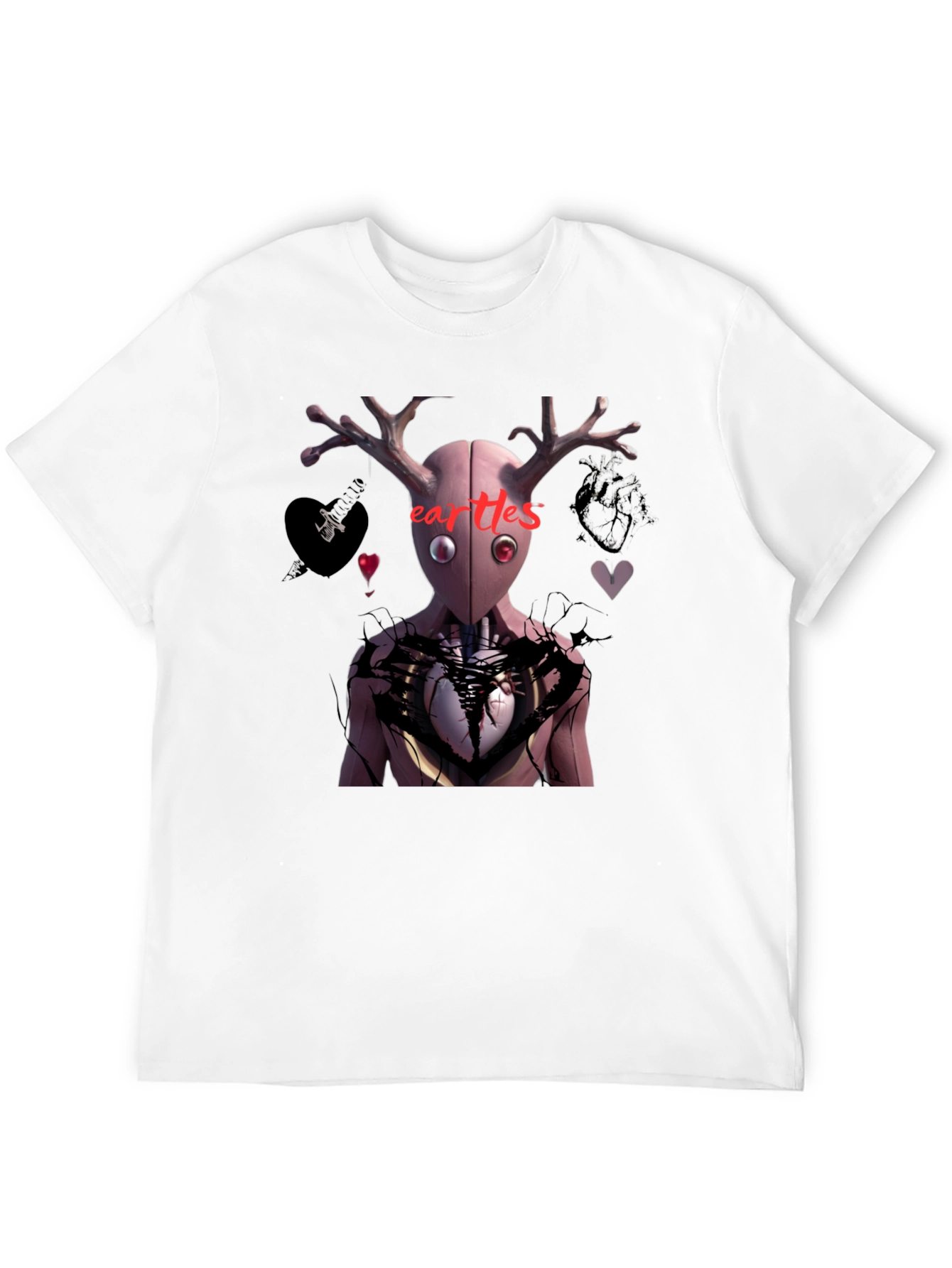Heartless Graphic Print Black T-Shirt