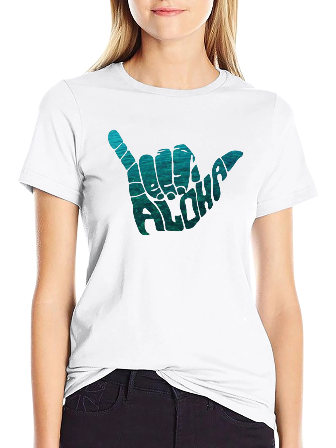 Aloha Shaka Graphic Tee - Black