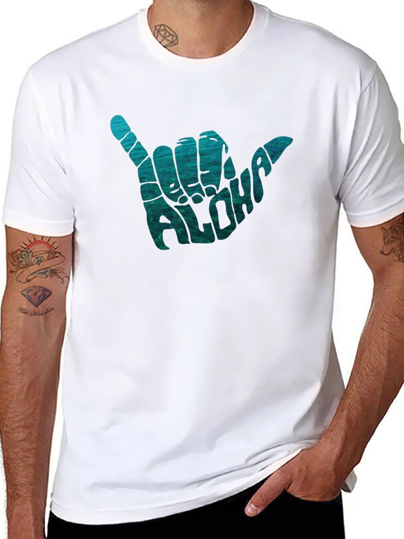 Aloha Shaka Graphic Tee - Black