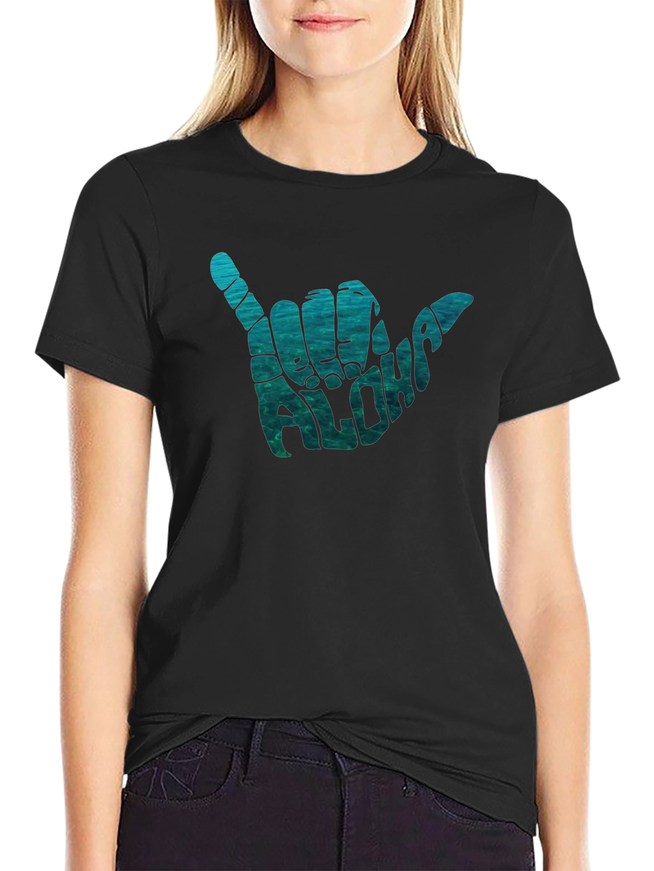 Aloha Shaka Graphic Tee - Black