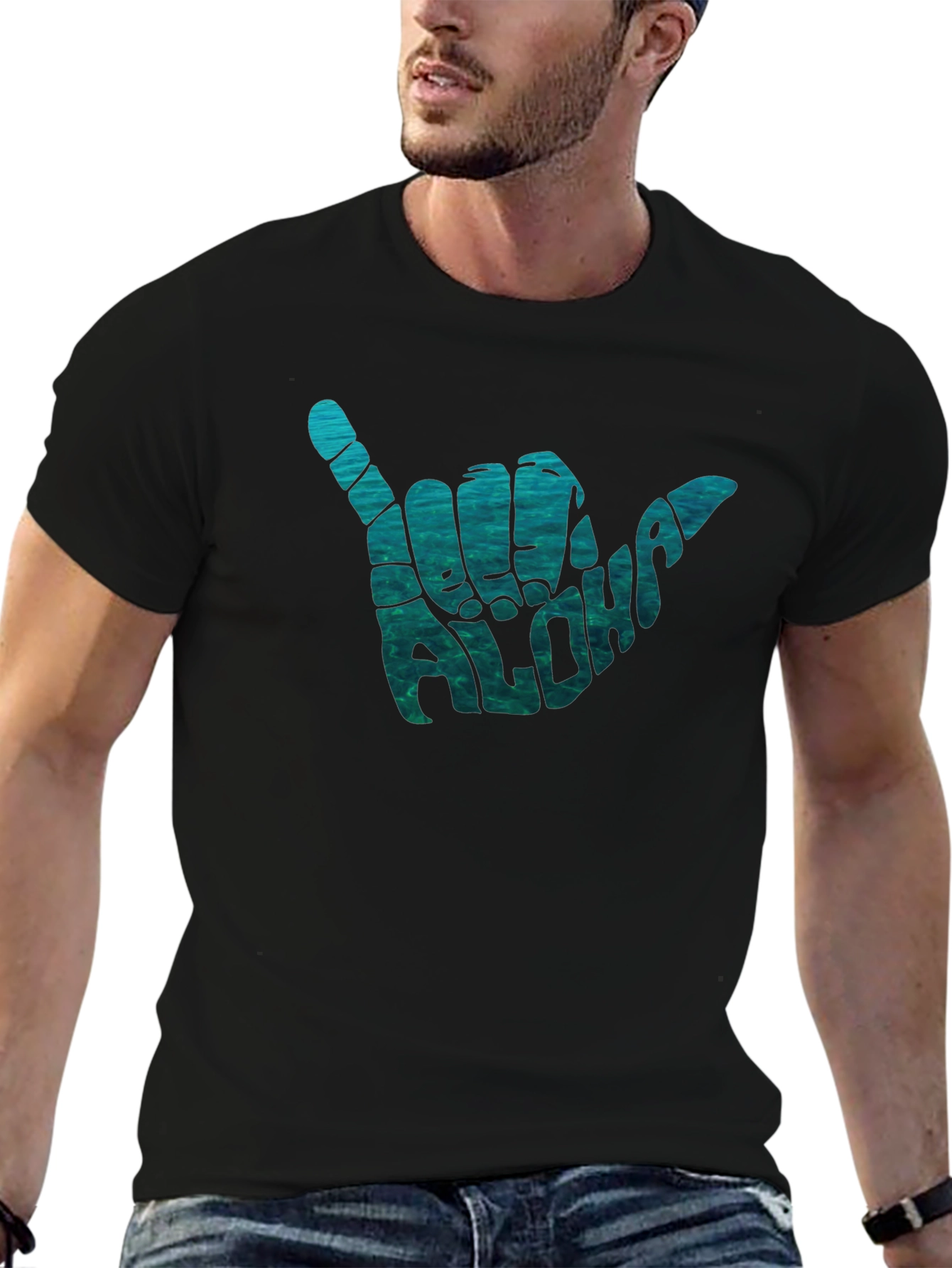 Aloha Shaka Graphic Tee - Black