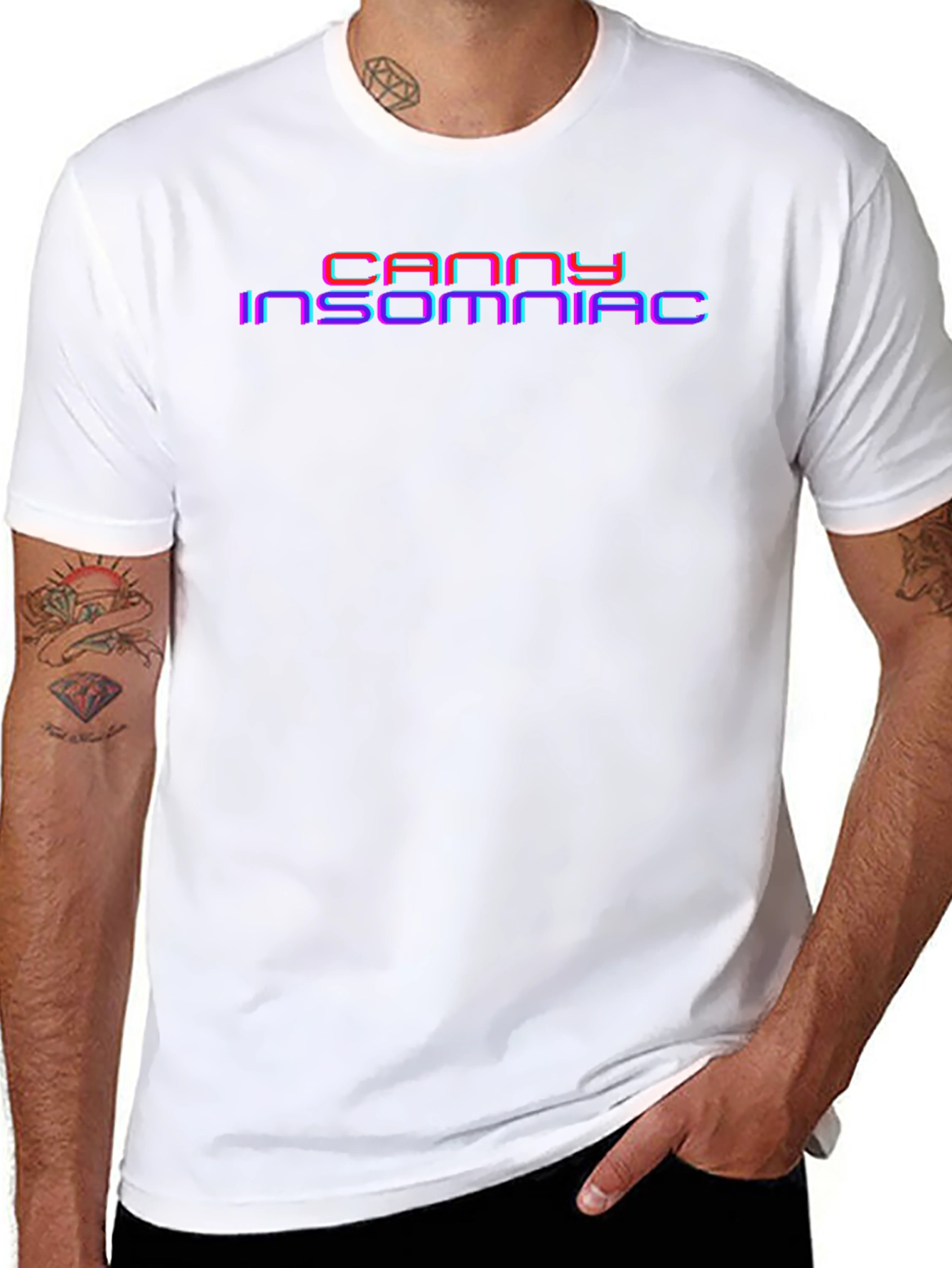 Canny Insomniac Graphic Tee - Black Cotton Blend Shirt