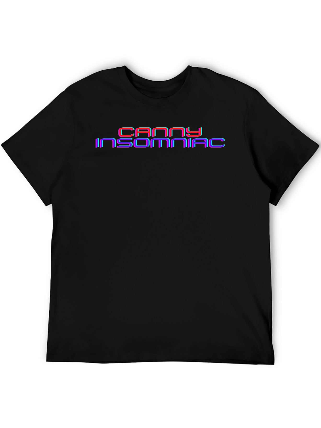 Canny Insomniac Graphic Tee - Black Cotton Blend Shirt
