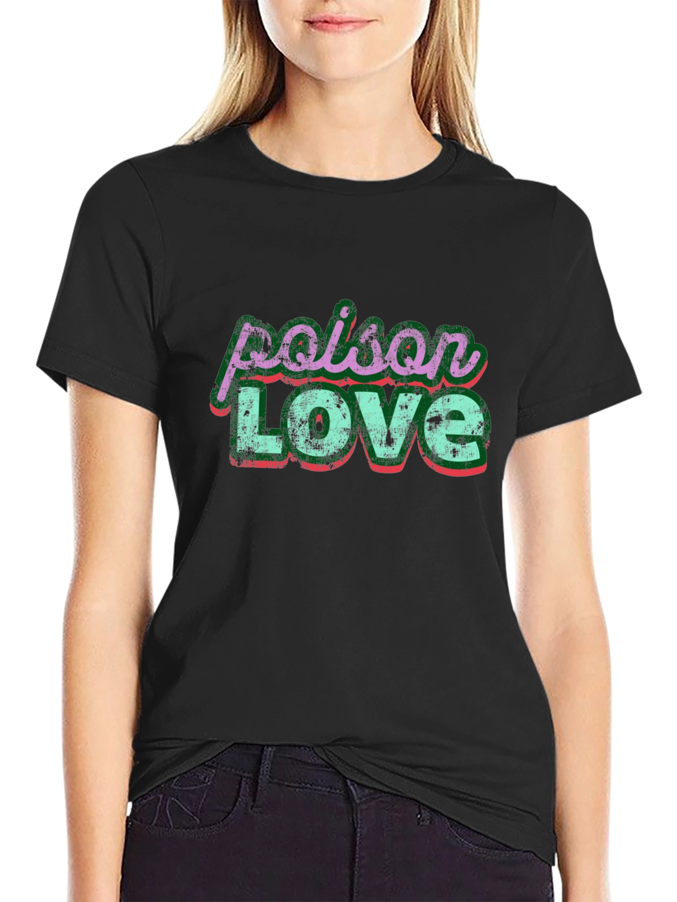 Poison Love Graphic Tee - Trendy Grunge Style