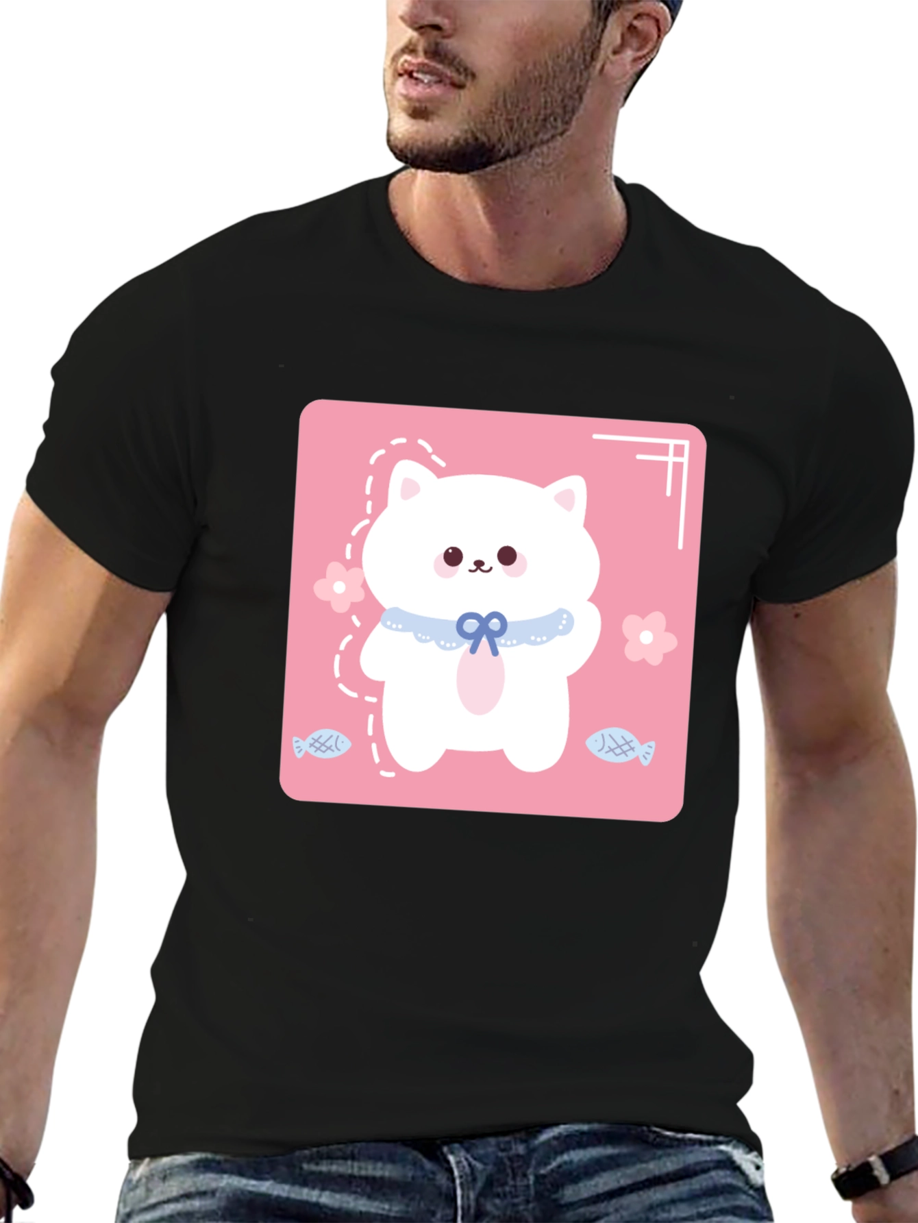 Cute Cat Graphic Tee - Stylish & Fun!