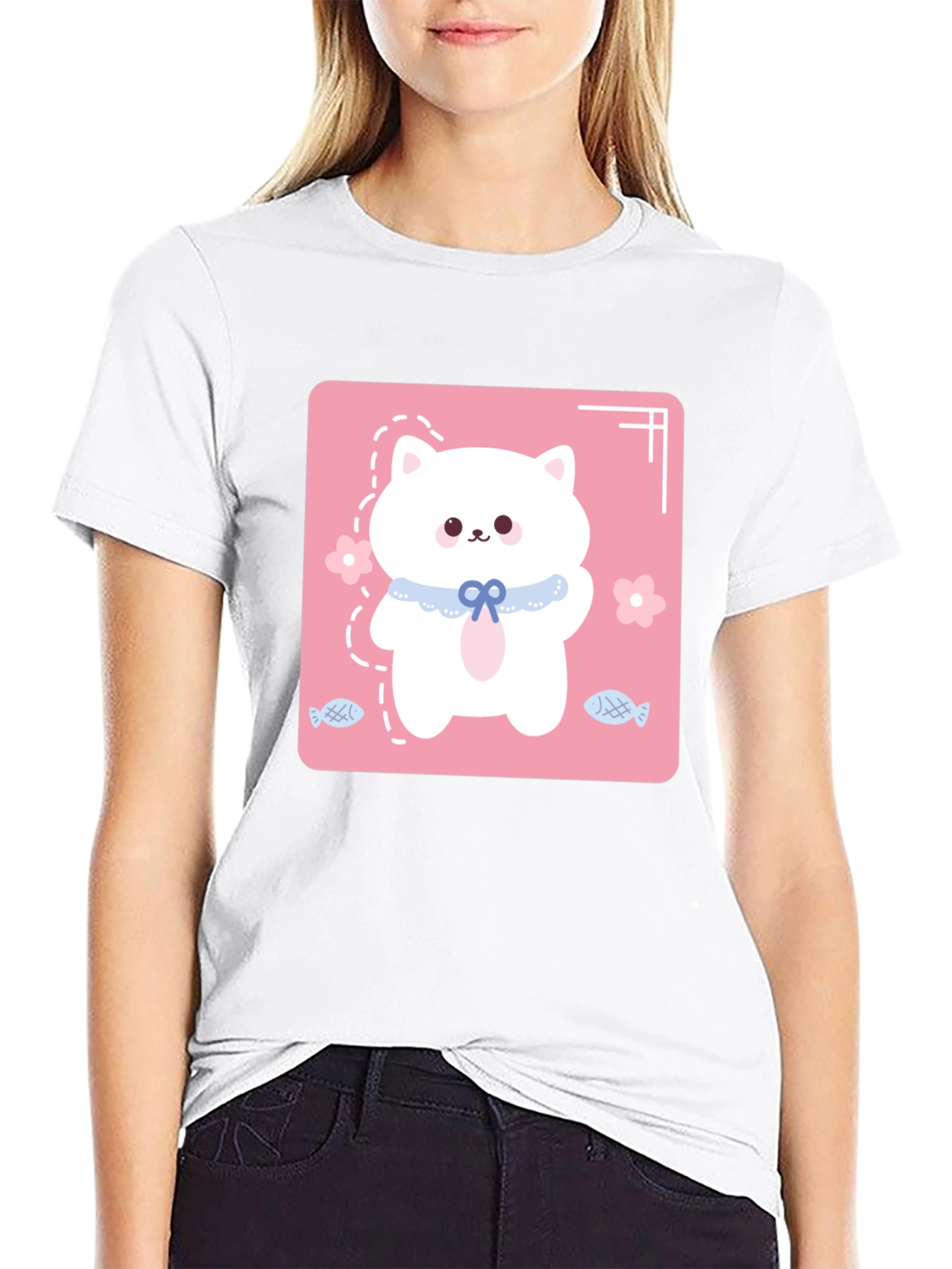 Cute Cat Graphic Tee - Stylish & Fun!