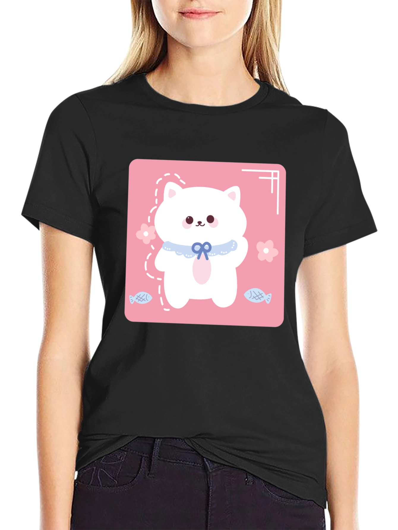 Cute Cat Graphic Tee - Stylish & Fun!