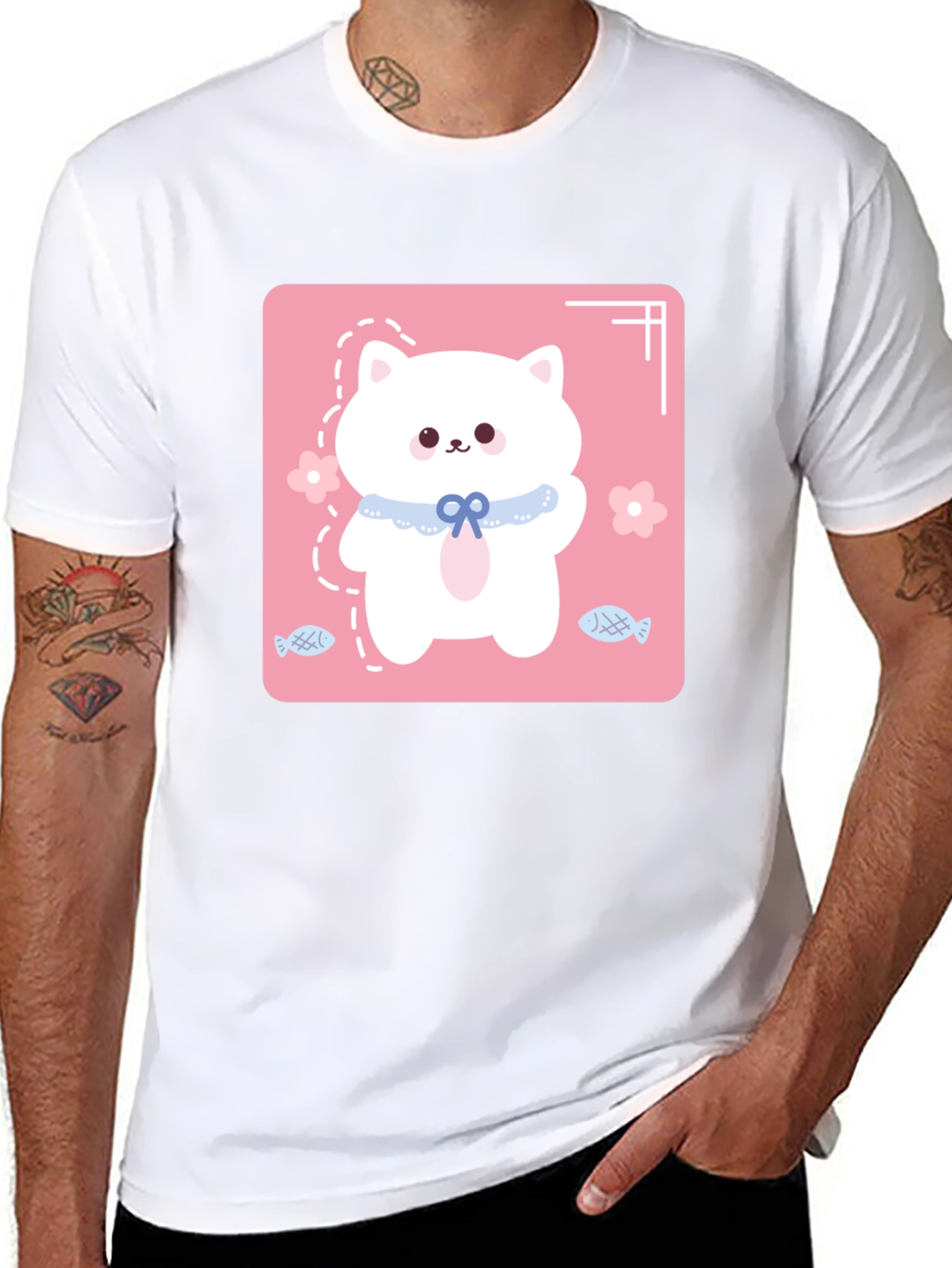 Cute Cat Graphic Tee - Stylish & Fun!