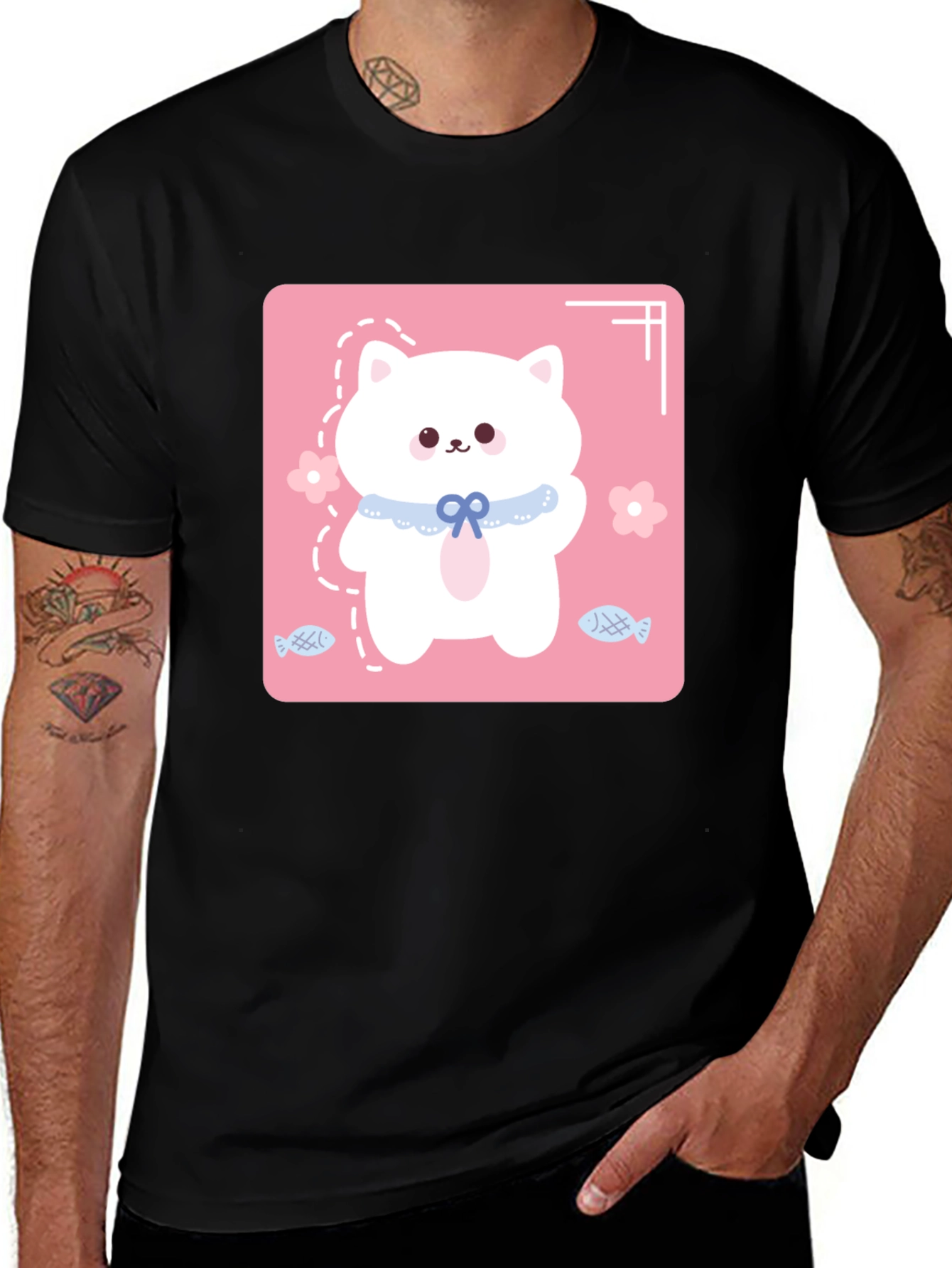 Cute Cat Graphic Tee - Stylish & Fun!
