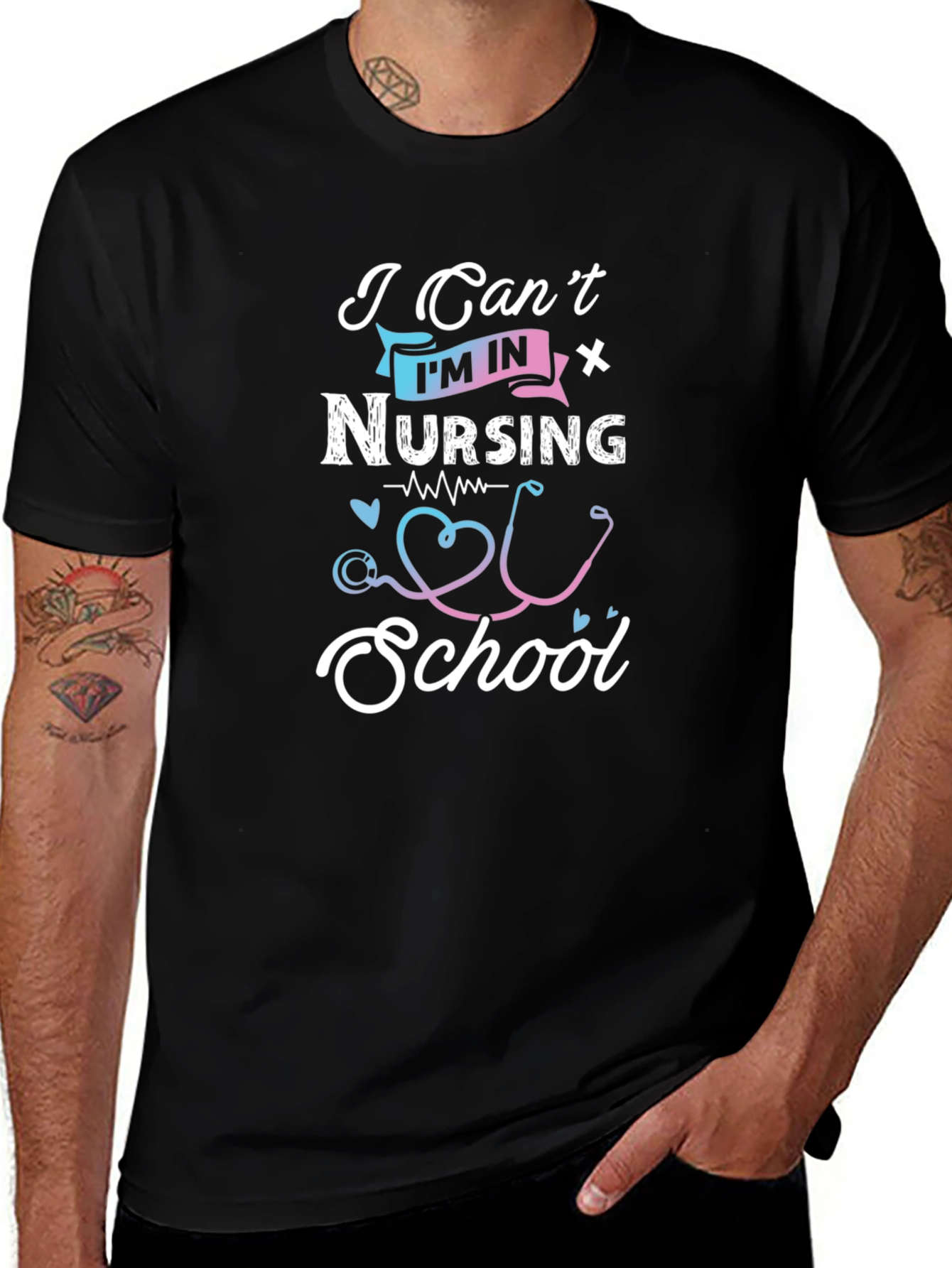 Nursing School T-Shirt - Cant Im In Nursing!