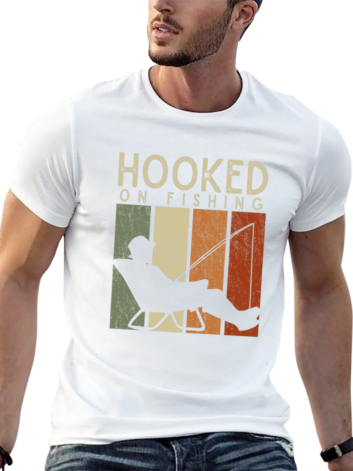 Hooked on Fishing Graphic T-Shirt