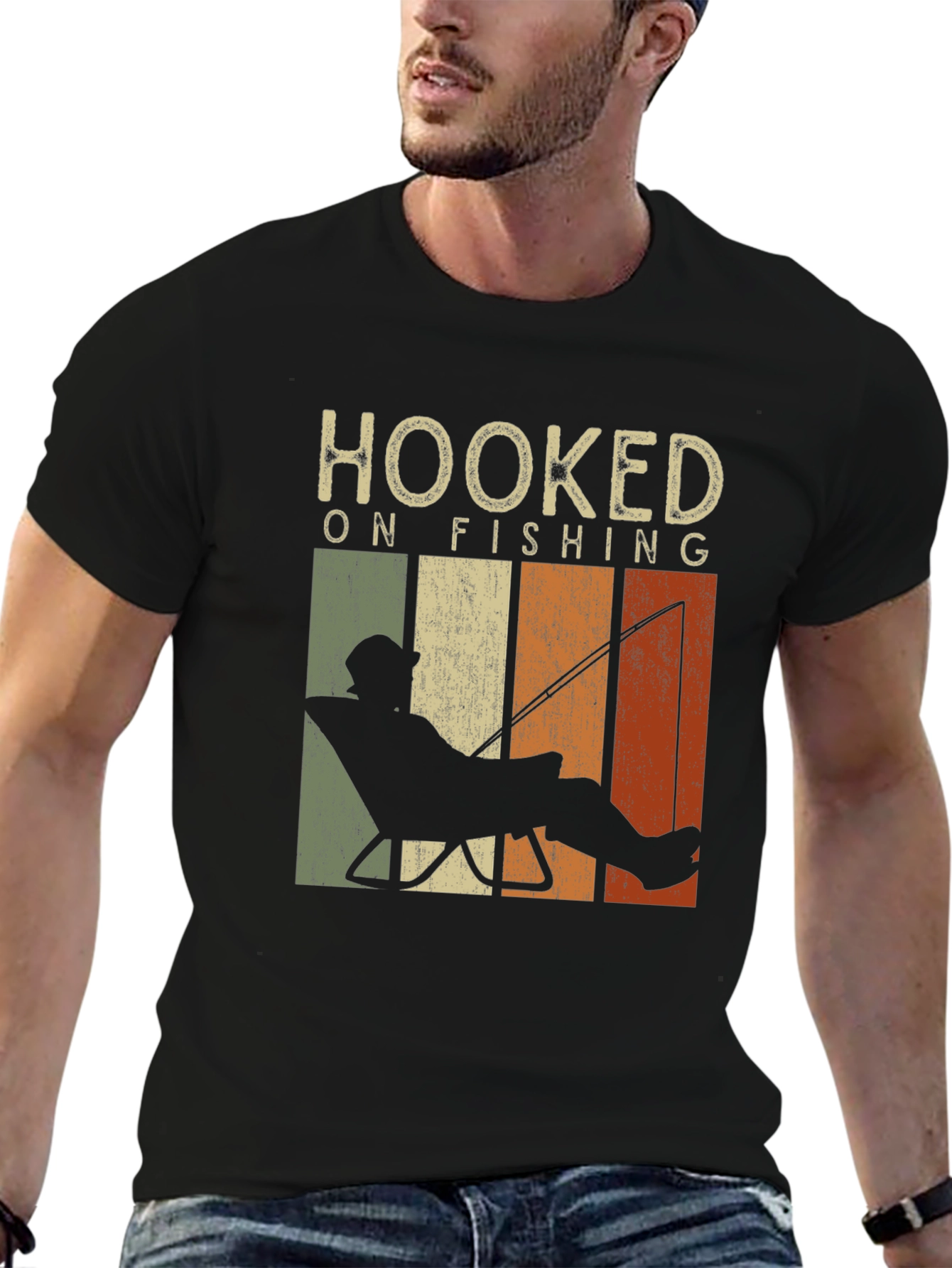 Hooked on Fishing Graphic T-Shirt