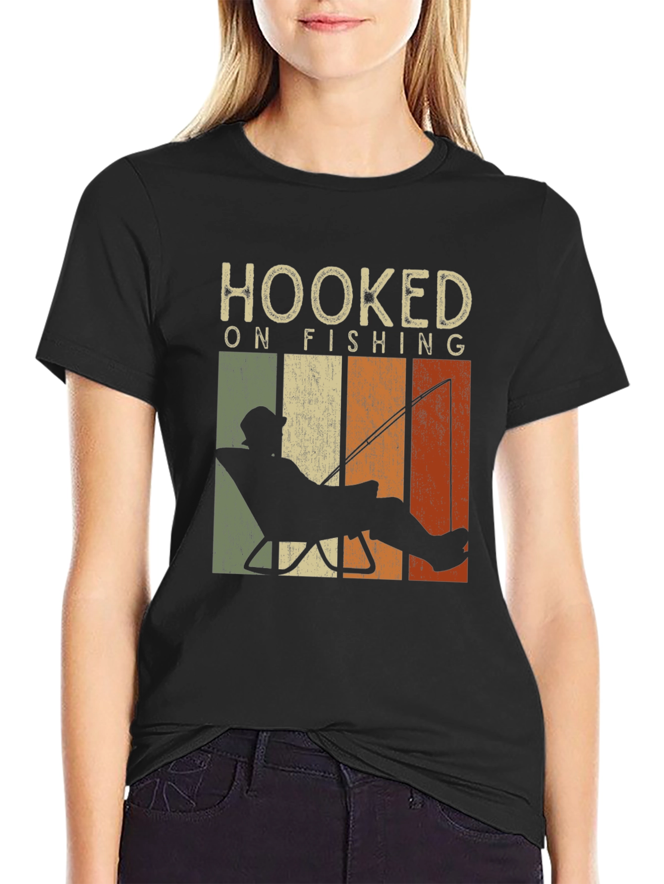 Hooked on Fishing Graphic T-Shirt