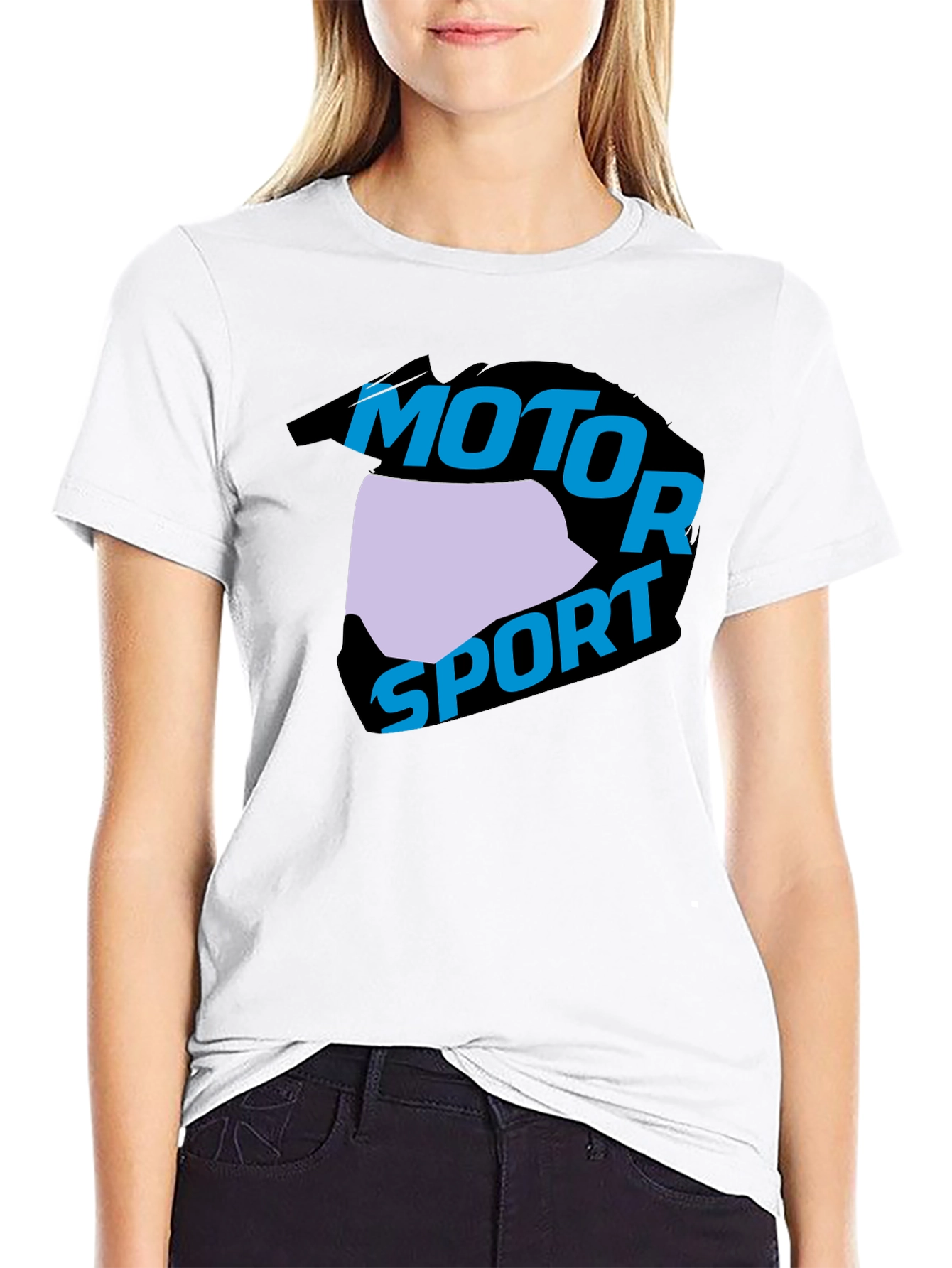 Motorsport Helmet Graphic Black T-Shirt
