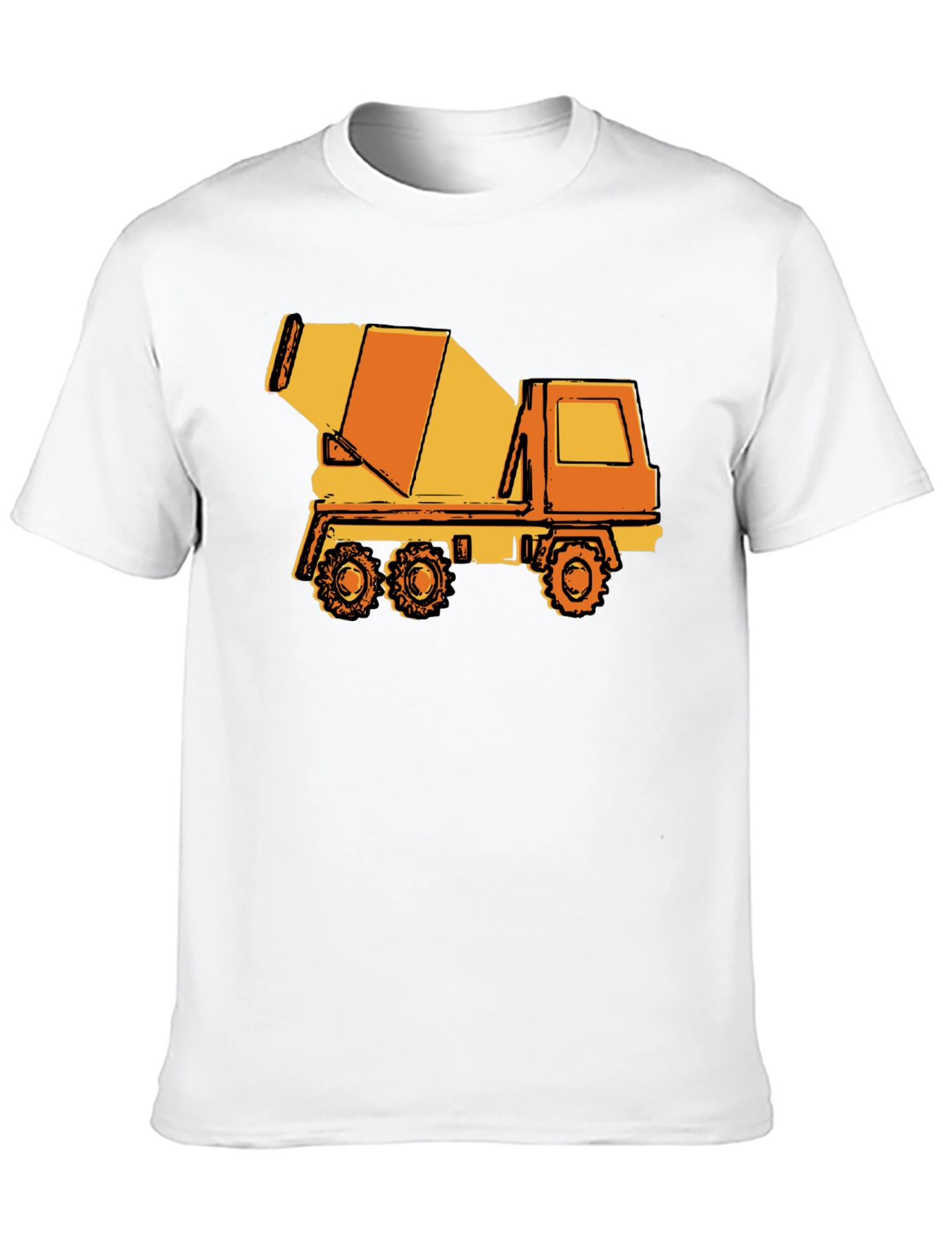 Concrete Mixer Truck Graphic Tee - Black