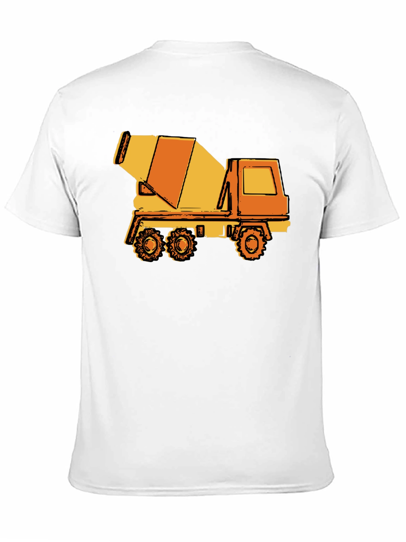 Concrete Mixer Truck Graphic Tee - Black
