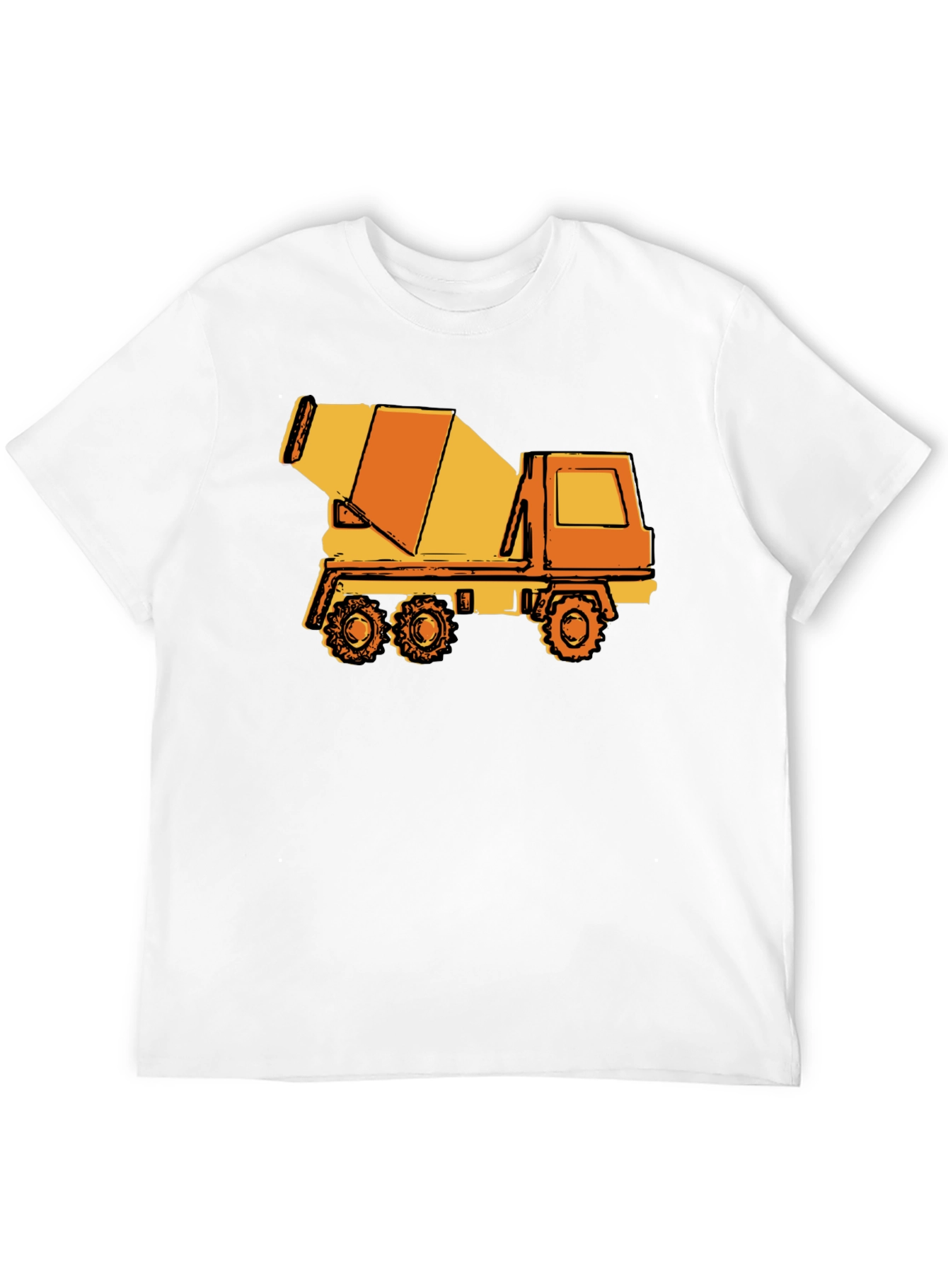 Concrete Mixer Truck Graphic Tee - Black