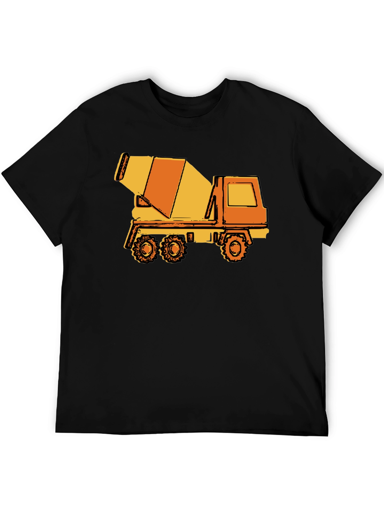Concrete Mixer Truck Graphic Tee - Black