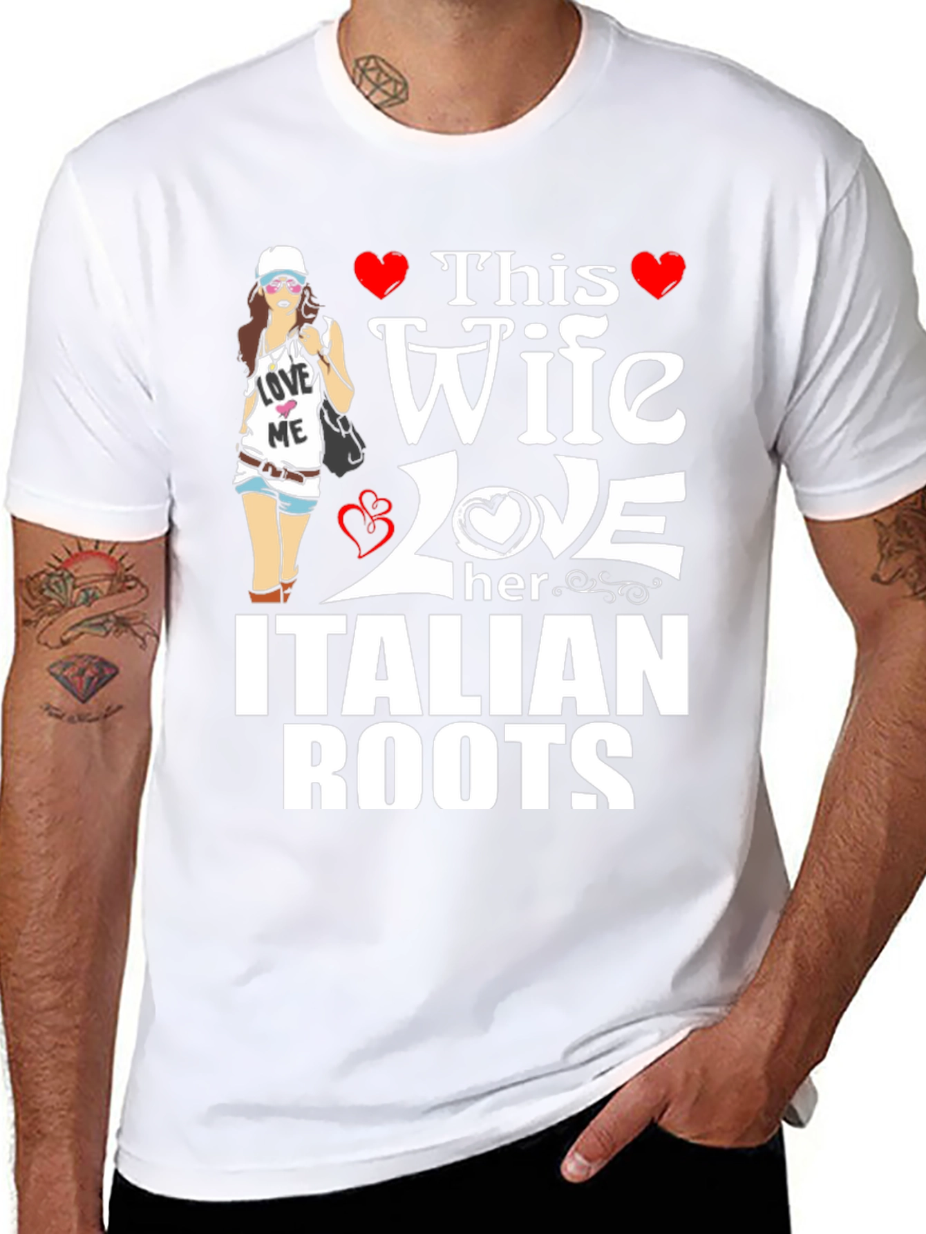This Wife Loves Italian Roots Graphic T-Shirt