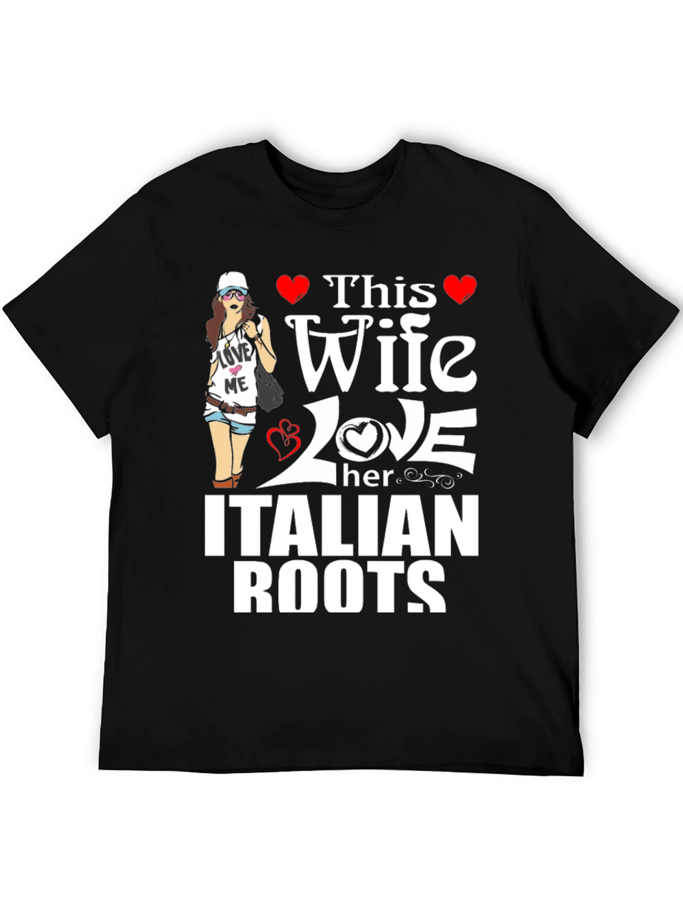 This Wife Loves Italian Roots Graphic T-Shirt