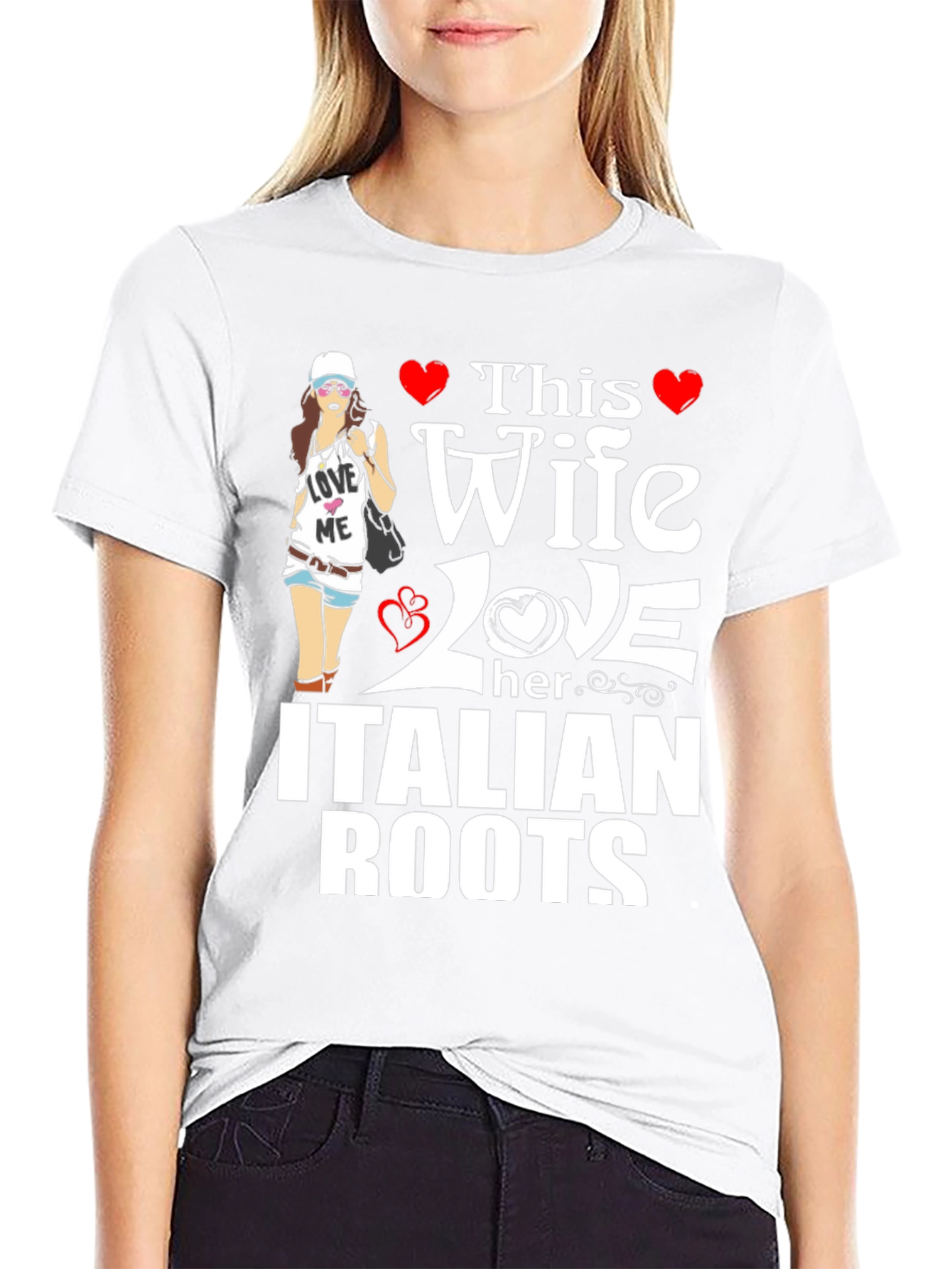 This Wife Loves Italian Roots Graphic T-Shirt