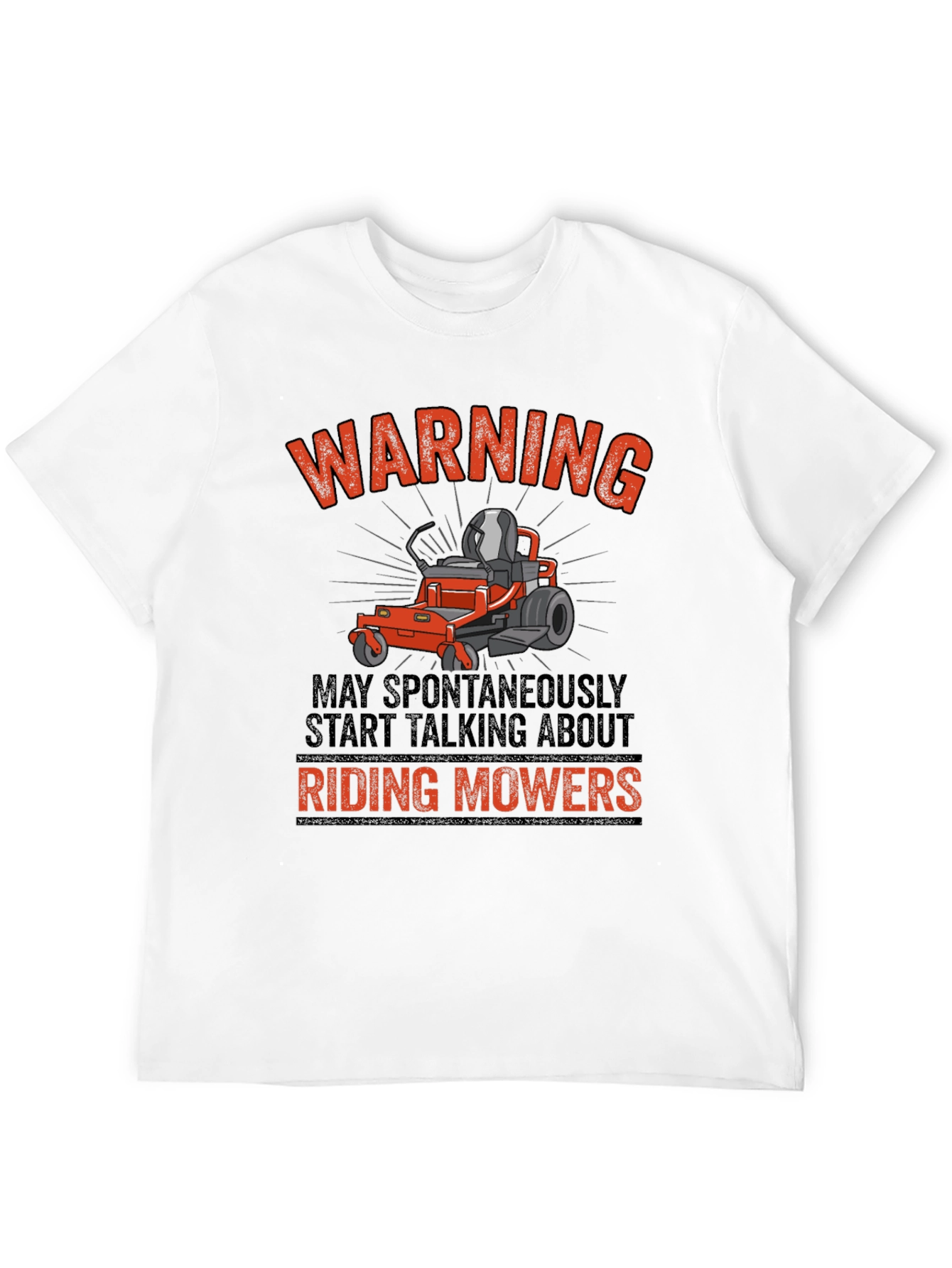 Riding Mowers Warning T-Shirt